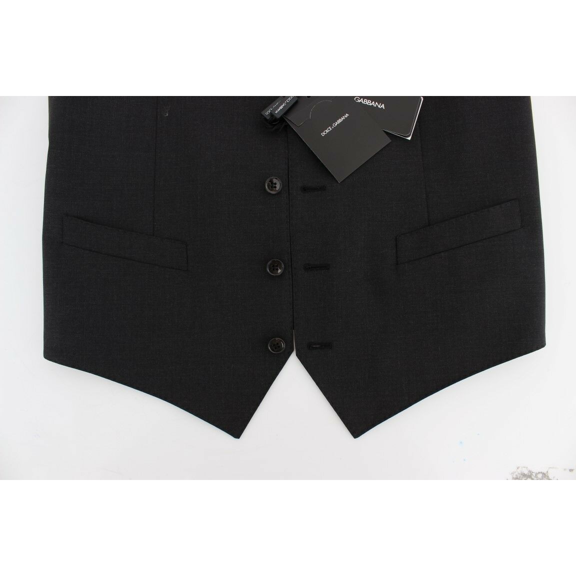 Dolce & Gabbana Gray Wool Blend Dress Vest Excellence