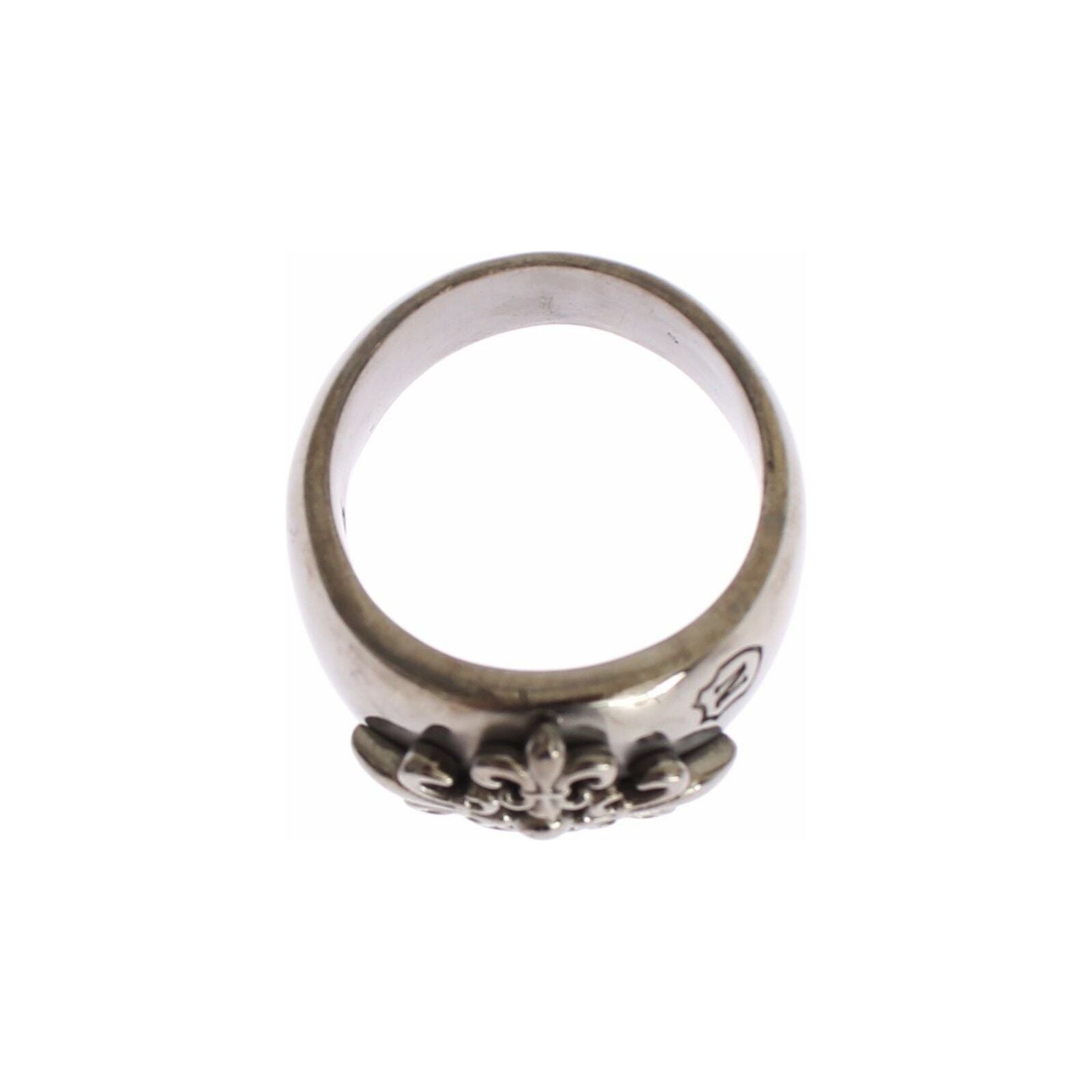 Nialaya Silver Rhodium Sterling Statement Ring for Sophistication