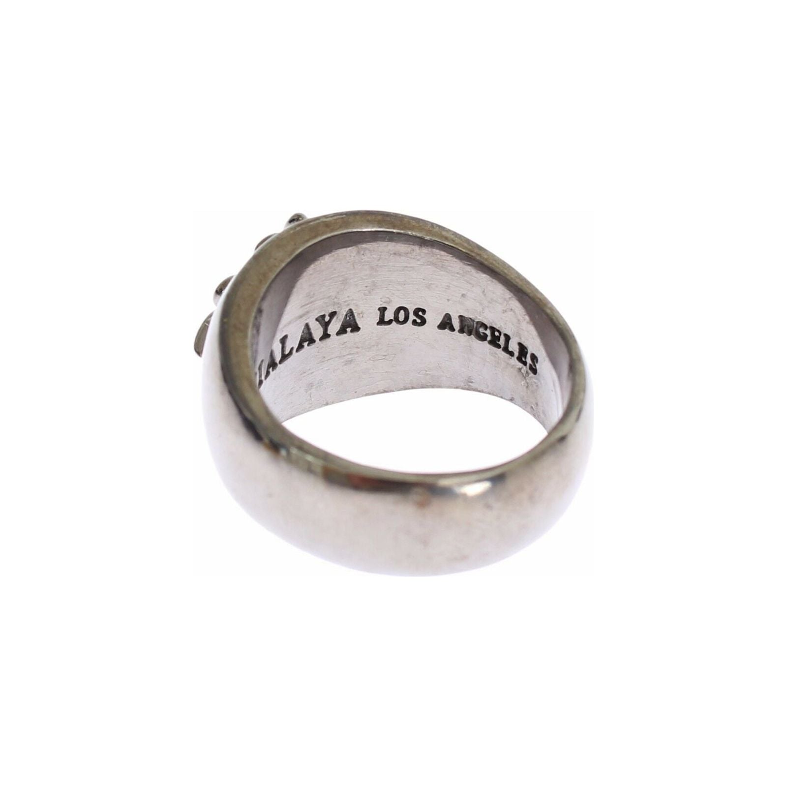 Nialaya Silver Rhodium Sterling Statement Ring for Sophistication