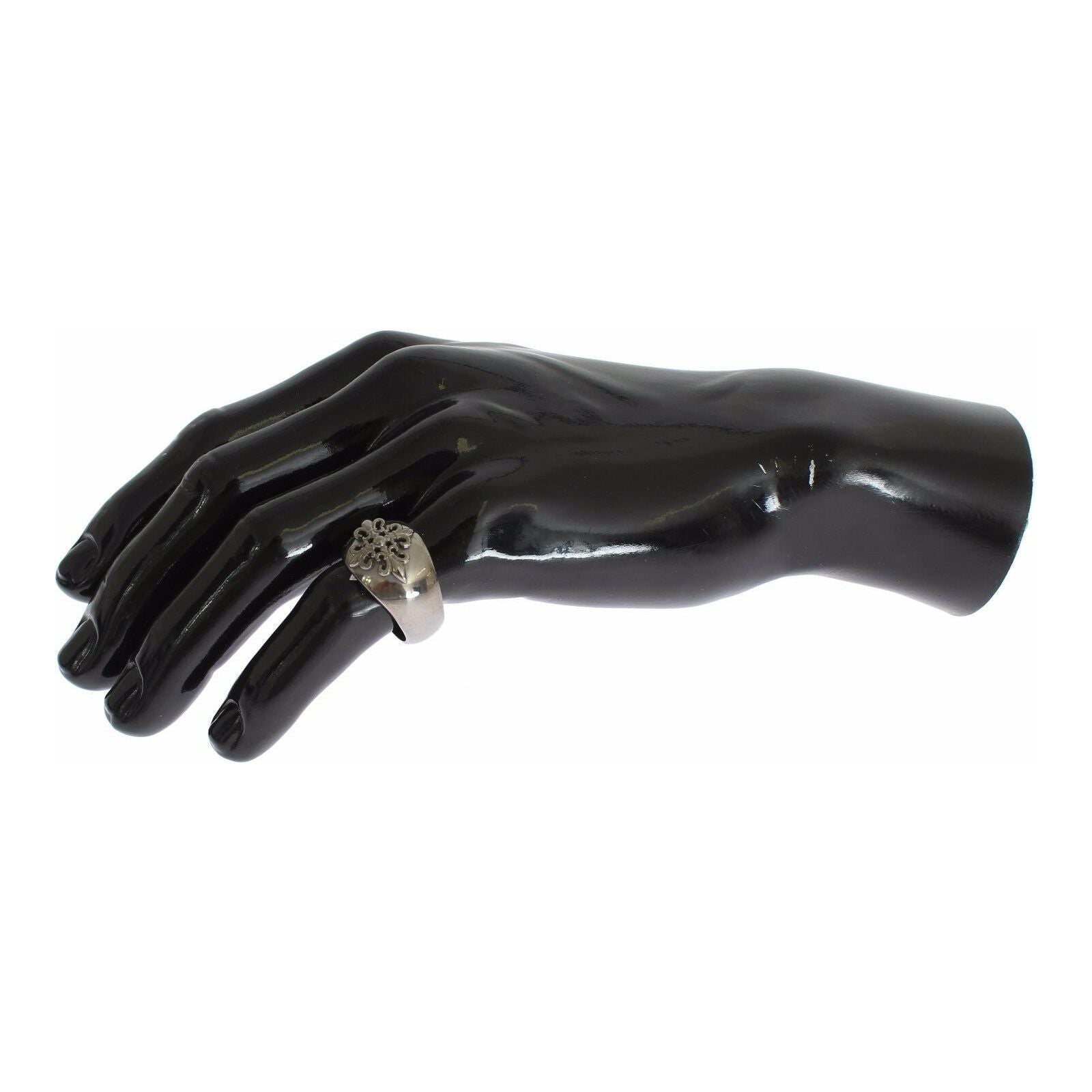 Nialaya Silver Rhodium Sterling Statement Ring for Sophistication