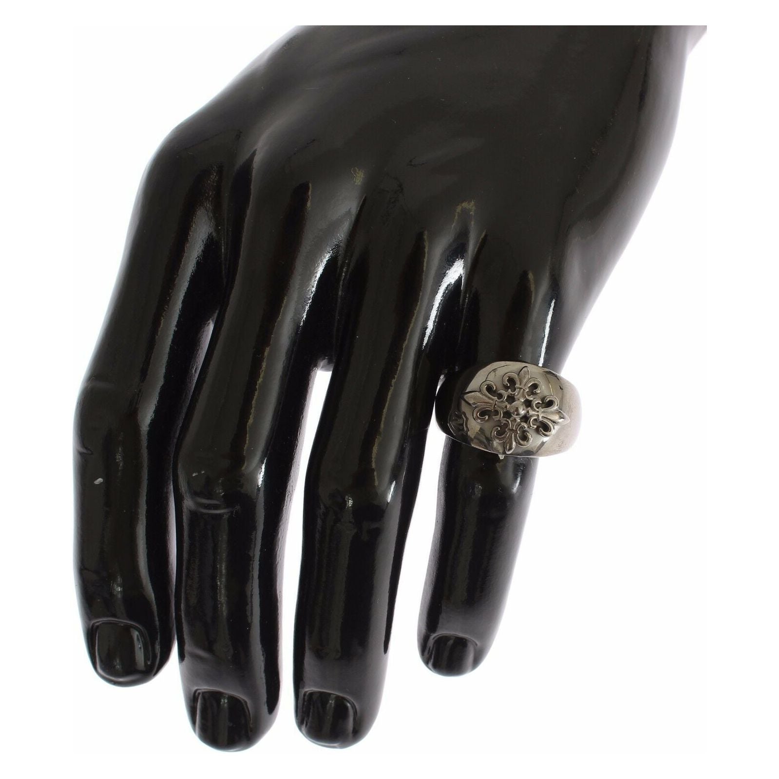 Nialaya Silver Rhodium Sterling Statement Ring for Sophistication