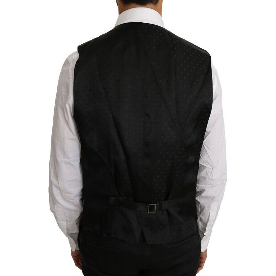 Dolce & Gabbana Black Wool Blend Formal Vest