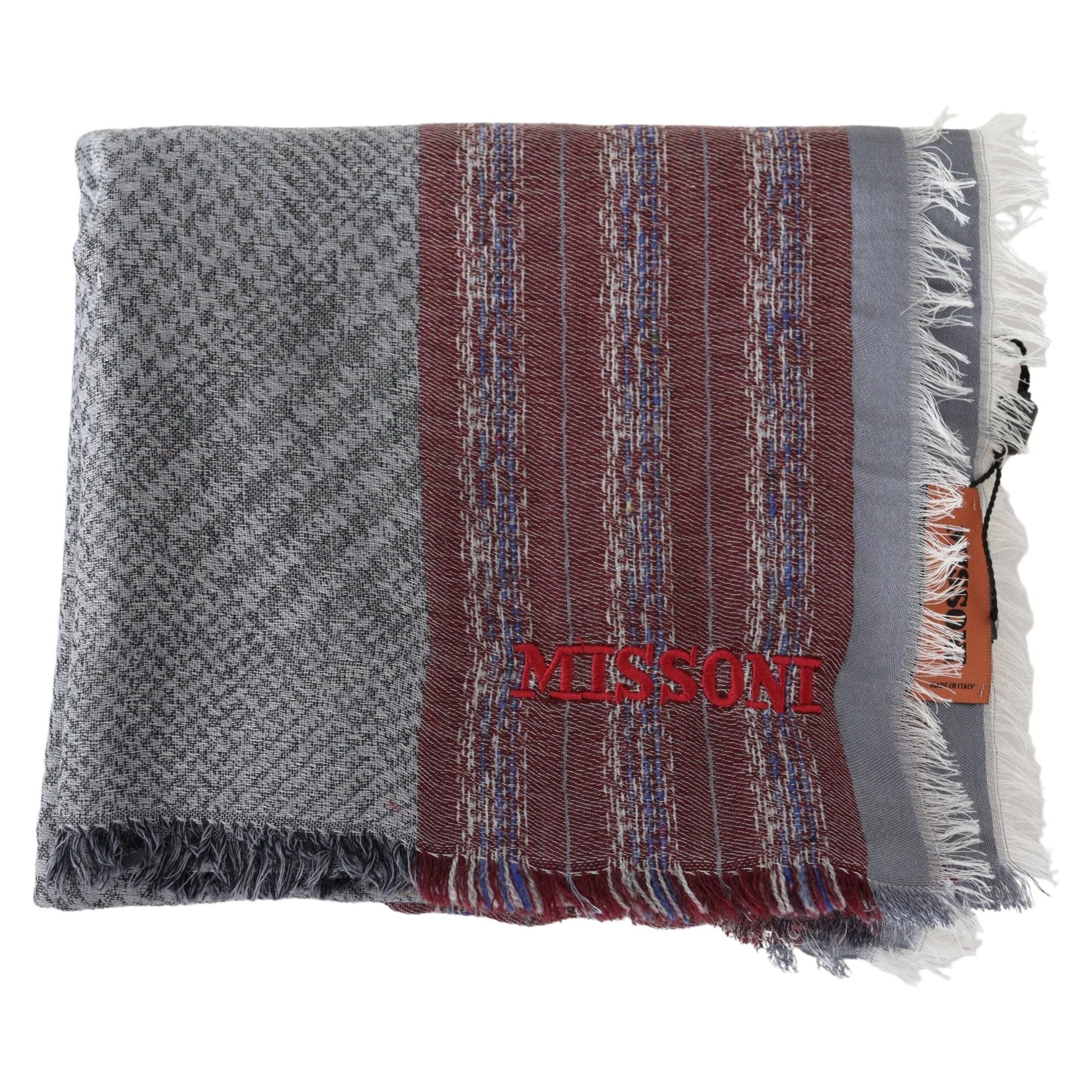 Missoni Multicolor Wool Blend Designer Scarf Elegance