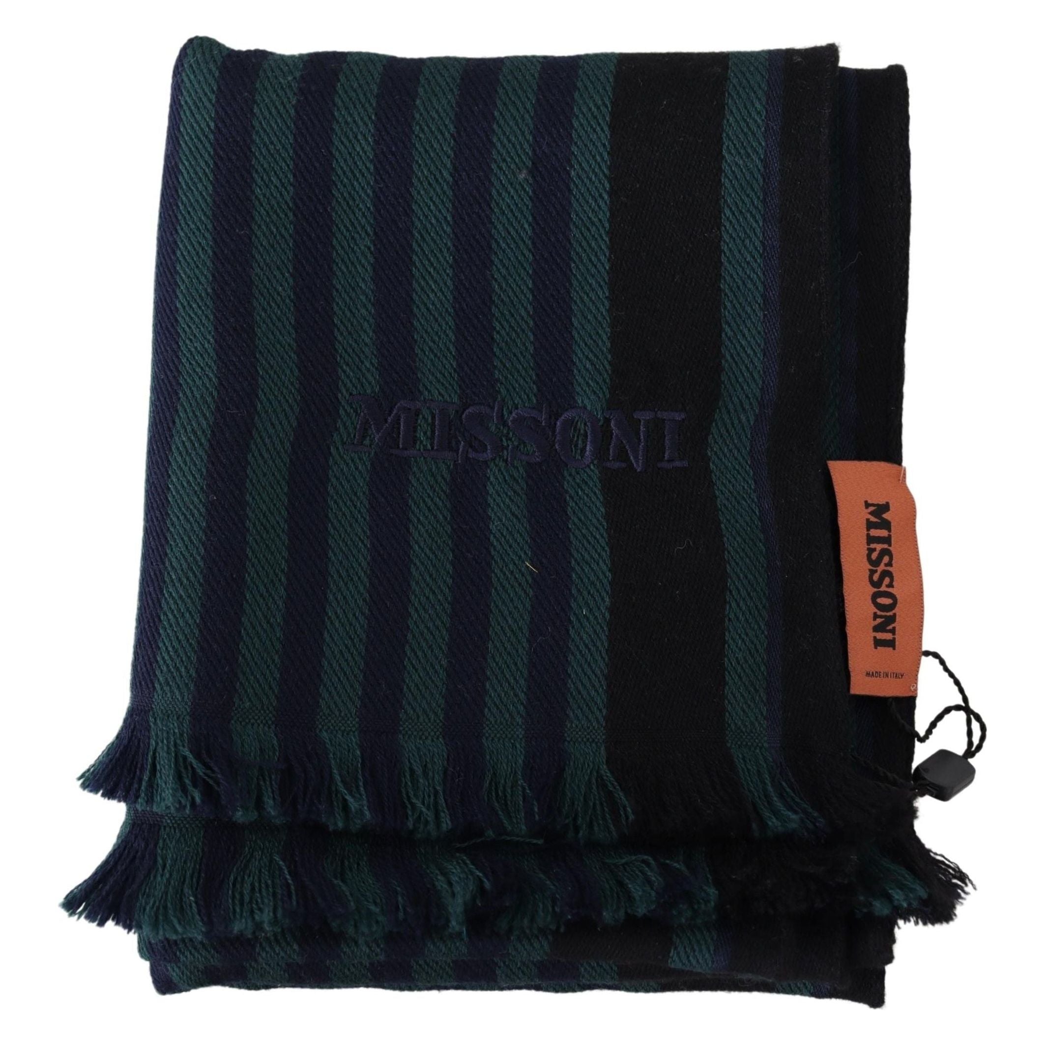 Missoni Multicolor Wool Scarf with Fringes