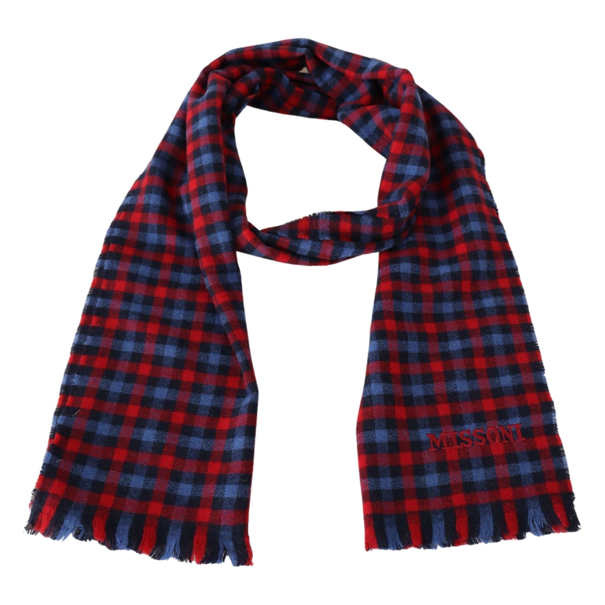 Missoni Multicolour Wool Scarf with Logo Embroidery