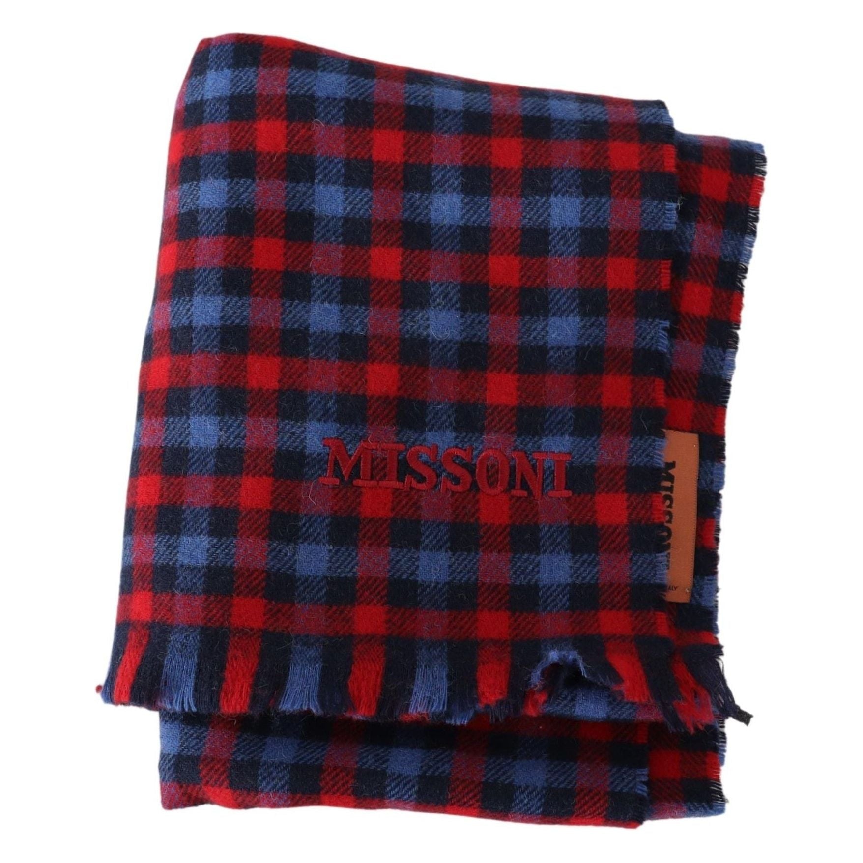 Missoni Multicolour Wool Scarf with Logo Embroidery