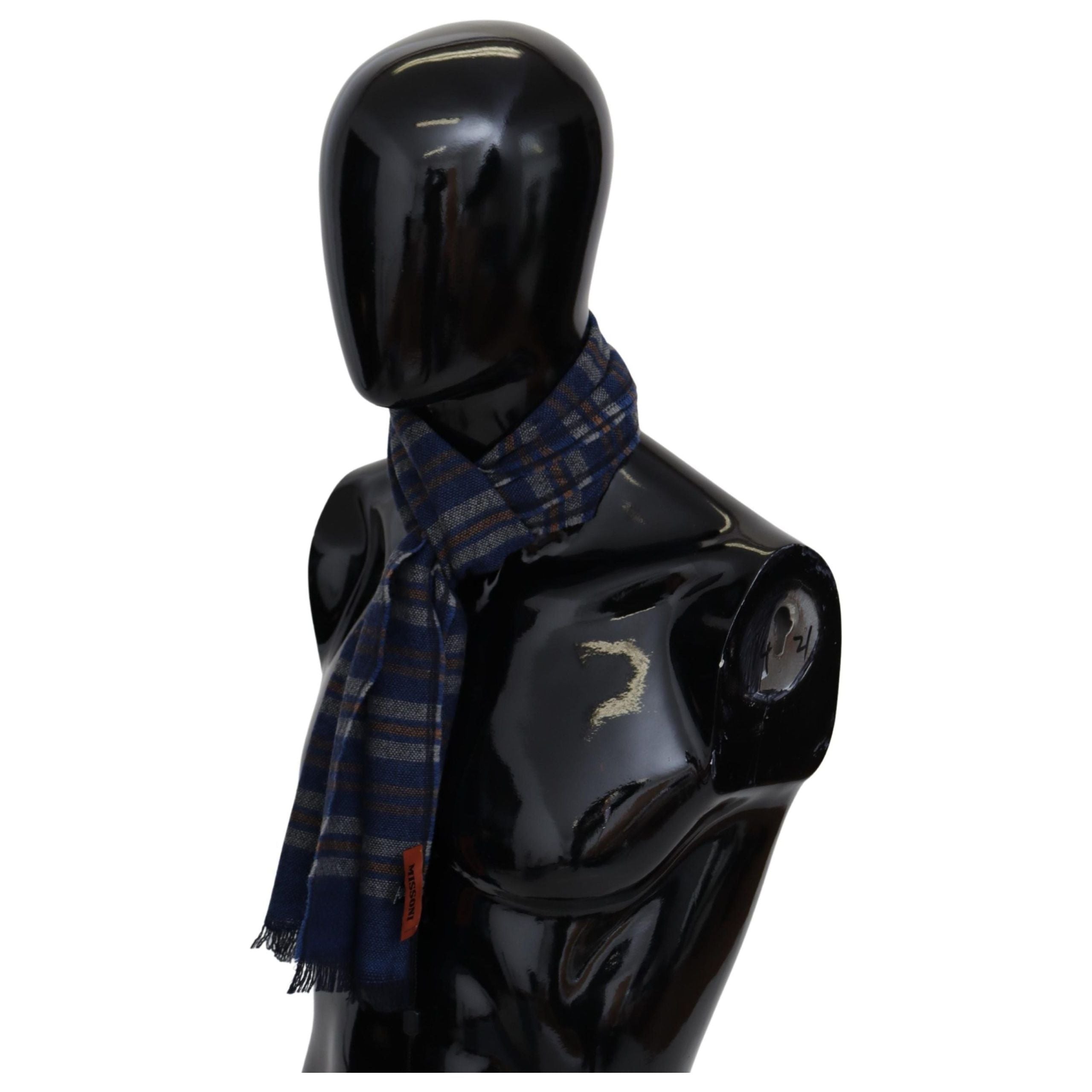 Missoni Multicolor Wool Scarf Unisex Fringed Design
