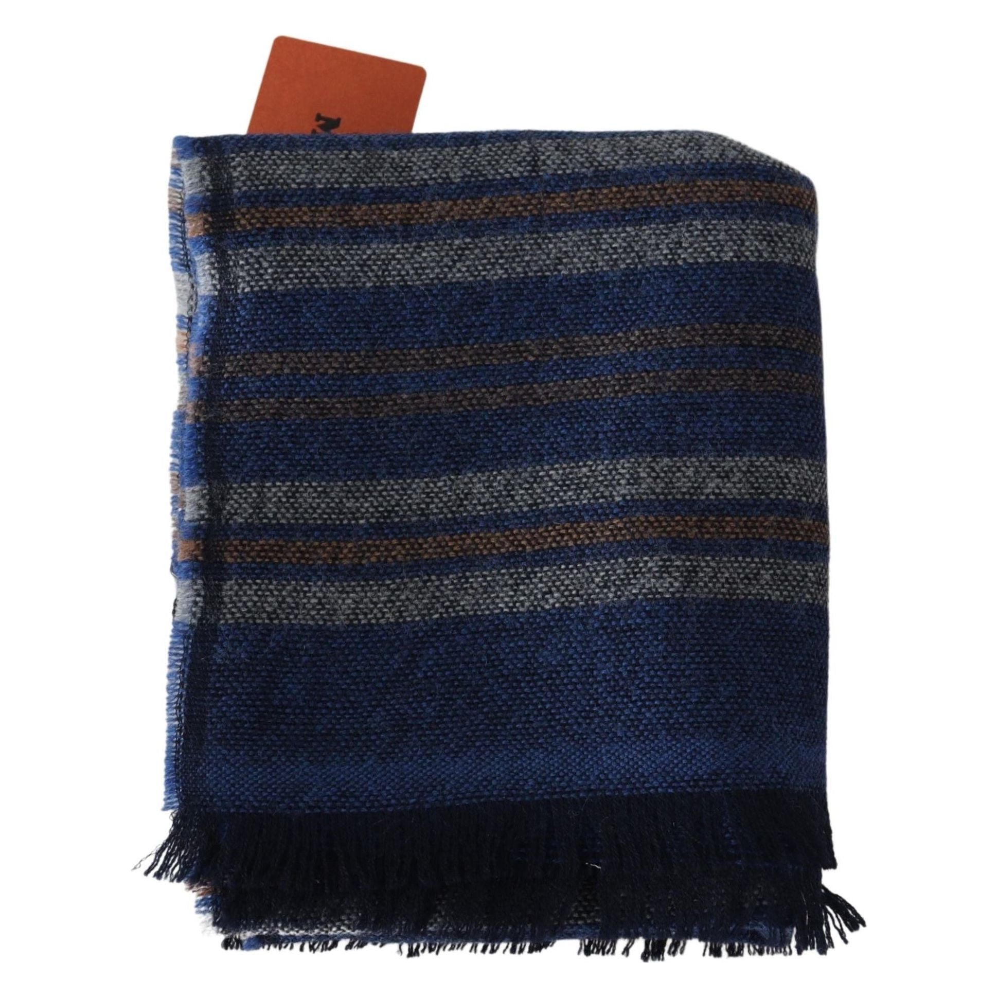 Missoni Multicolor Wool Scarf Unisex Fringed Design