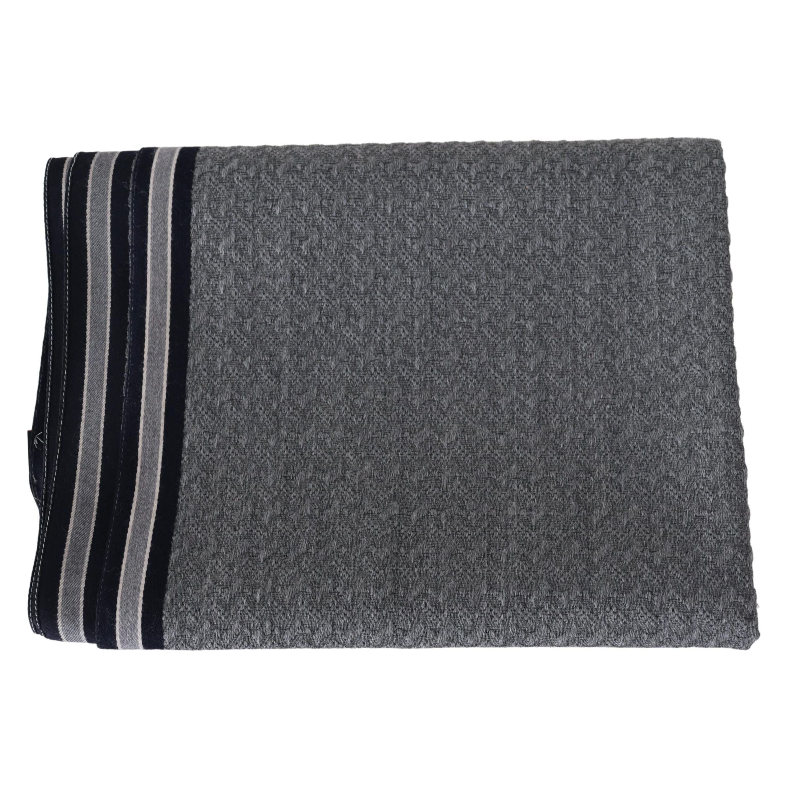 Missoni Gray Wool Scarf with Signature Stripes