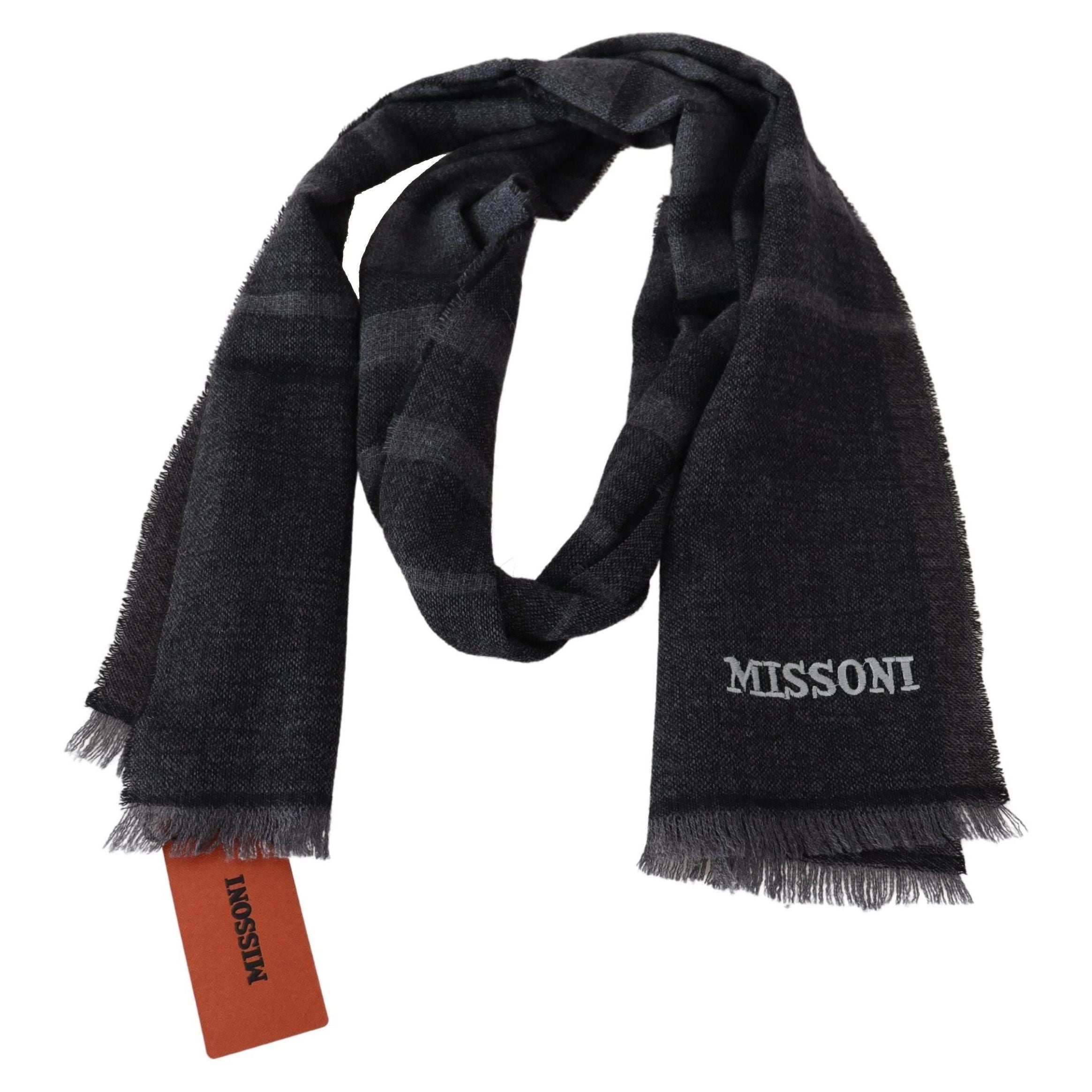 Missoni Multicolour Wool Scarf with Signature Stripes