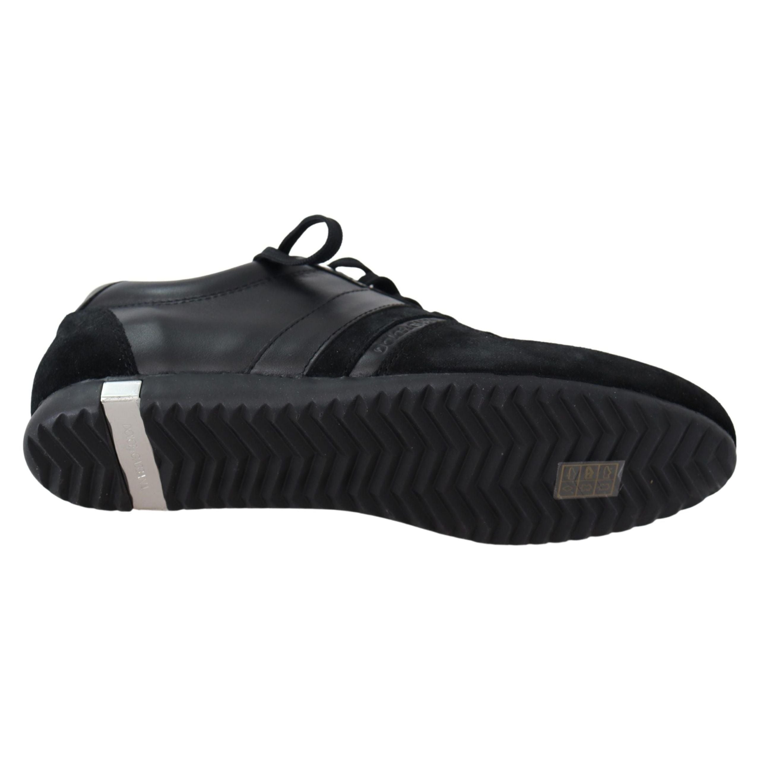 Dolce & Gabbana Black Leather Sport Sneakers