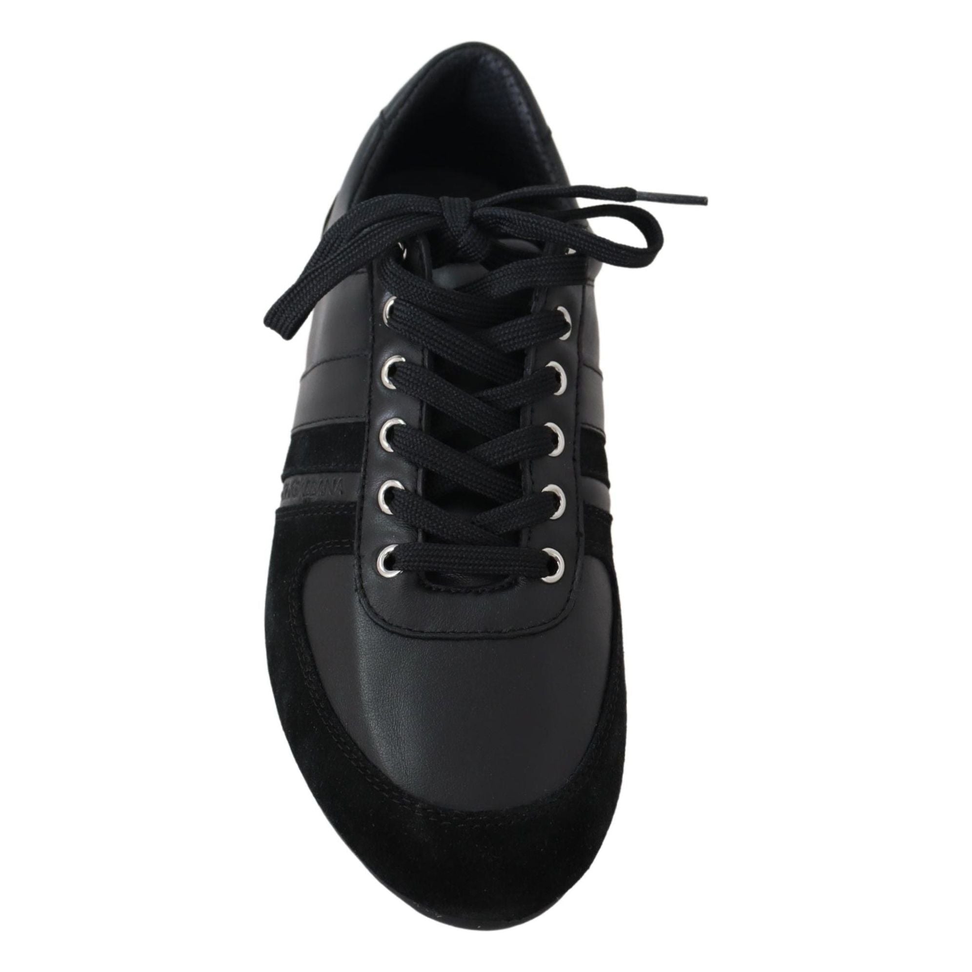 Dolce & Gabbana Black Leather Sport Sneakers