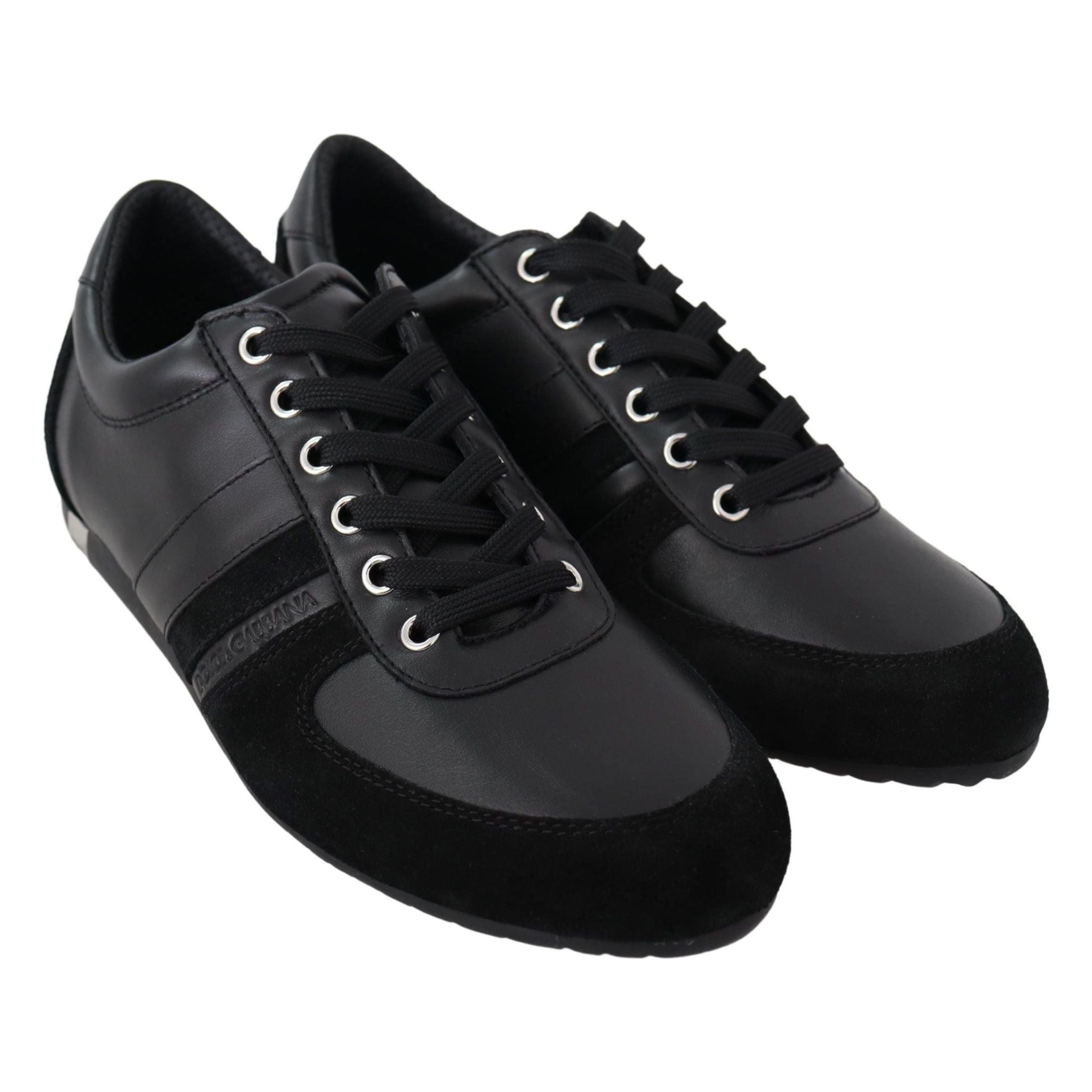 Dolce & Gabbana Black Leather Sport Sneakers