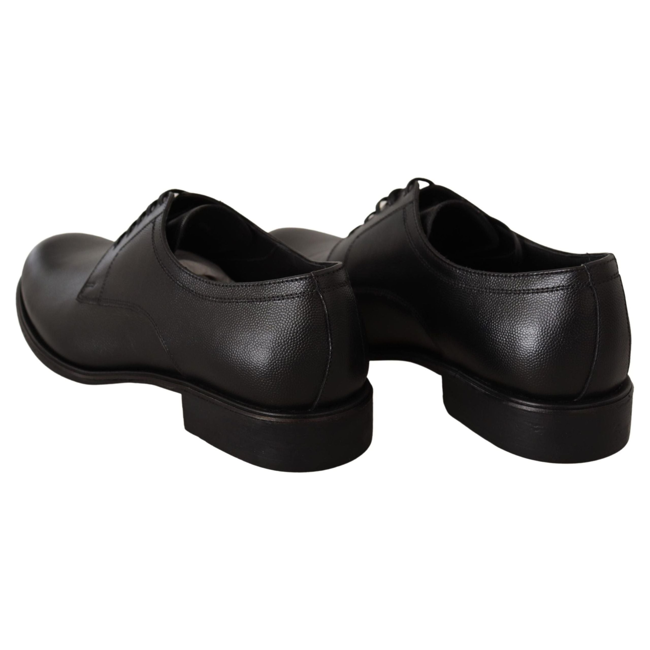 Dolce & Gabbana Black Leather Derby Shoes for Sophistication
