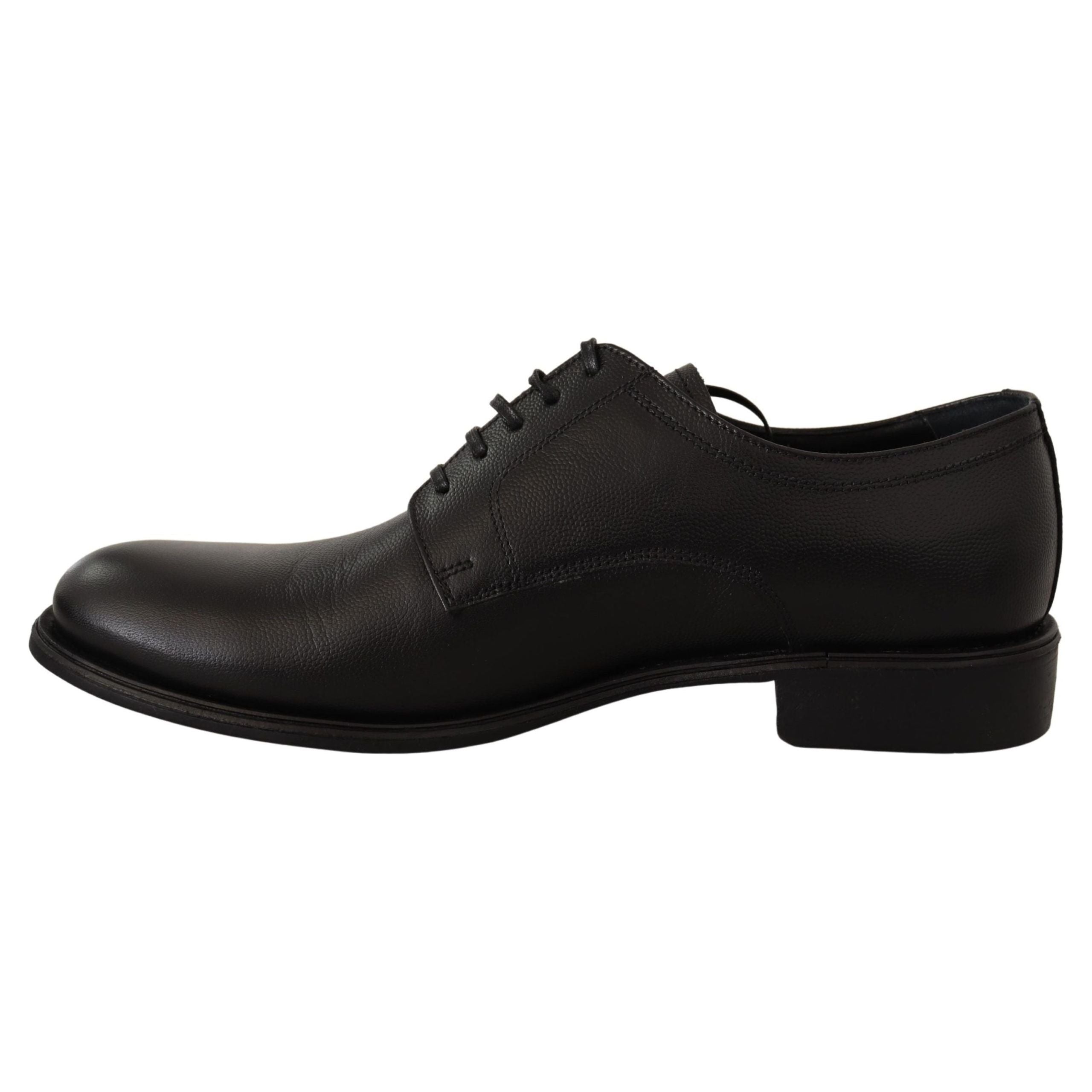 Dolce & Gabbana Black Leather Derby Shoes for Sophistication