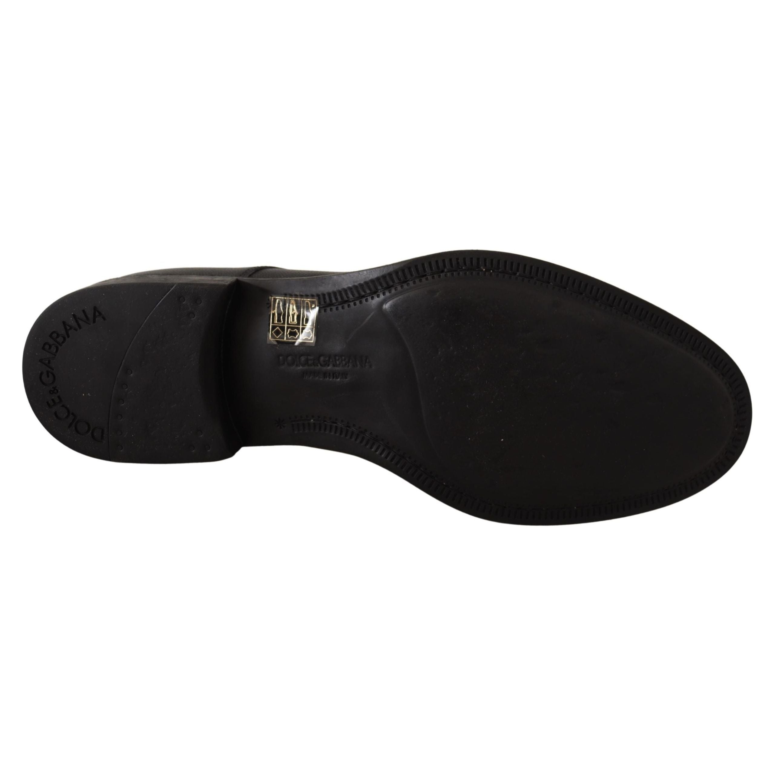 Dolce & Gabbana Black Leather Derby Shoes for Sophistication