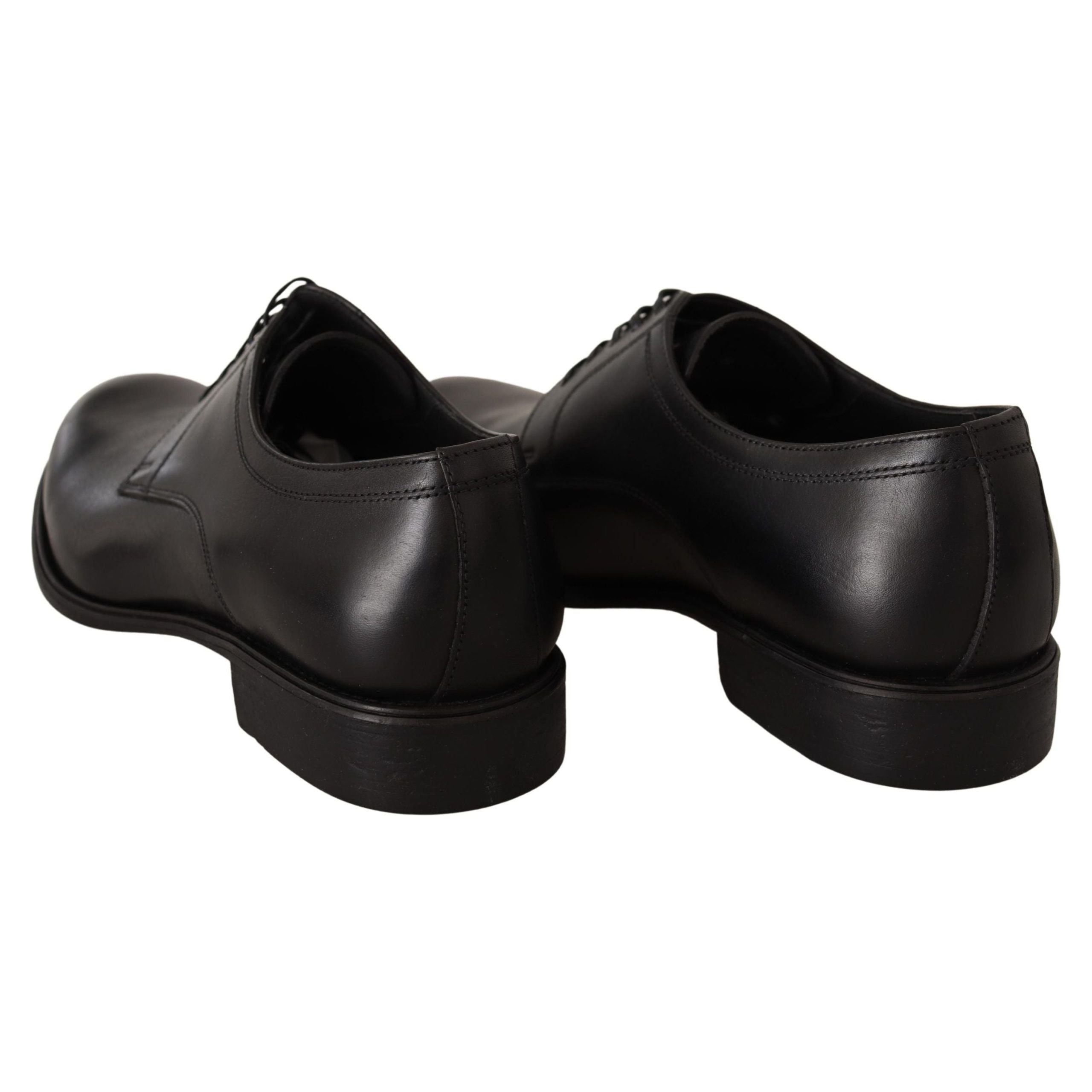 Dolce & Gabbana Black Leather Derby Formal Shoes for Sophistication