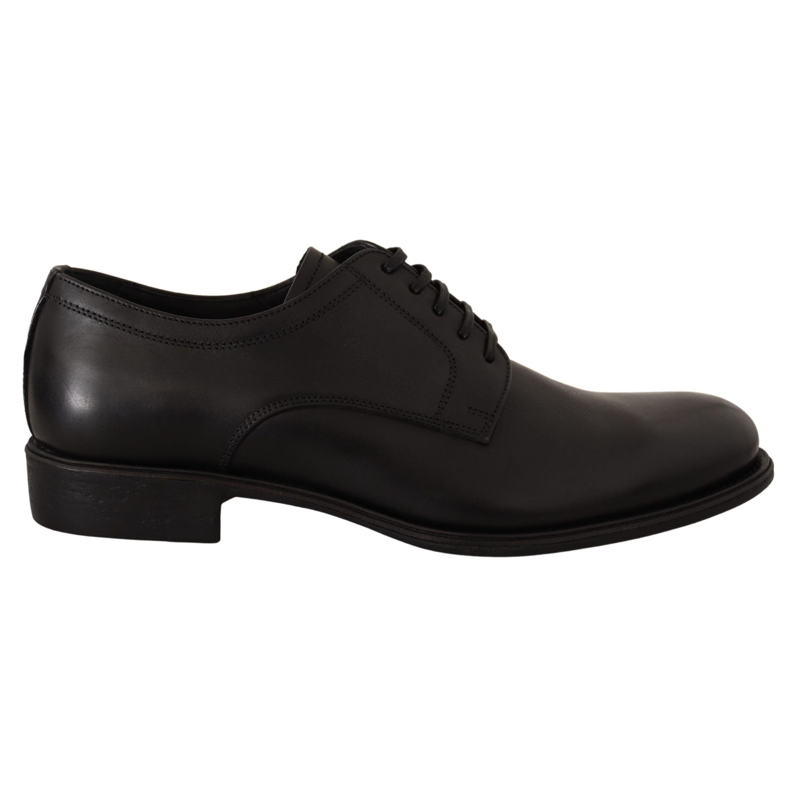 Dolce & Gabbana Black Leather Derby Formal Shoes for Sophistication