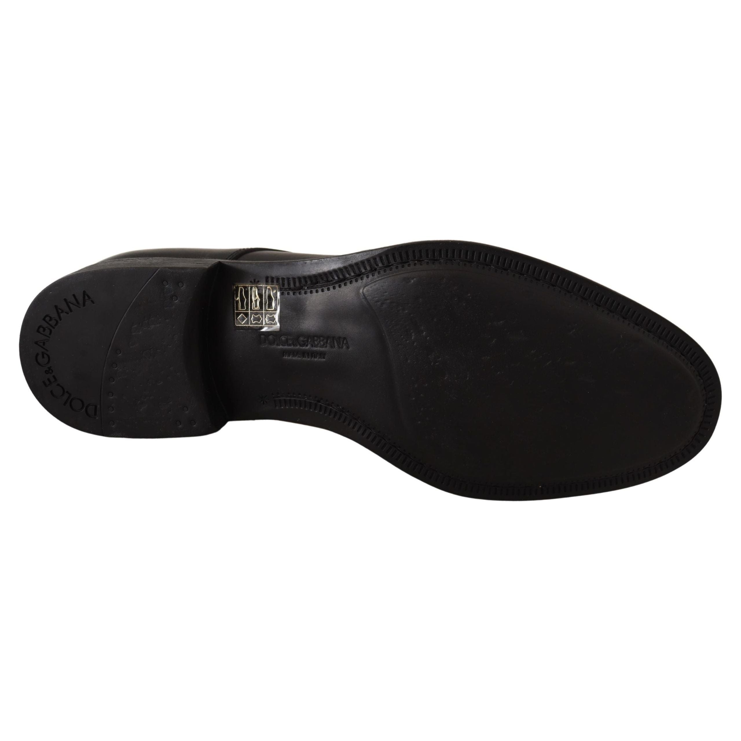 Dolce & Gabbana Black Leather Derby Formal Shoes for Sophistication