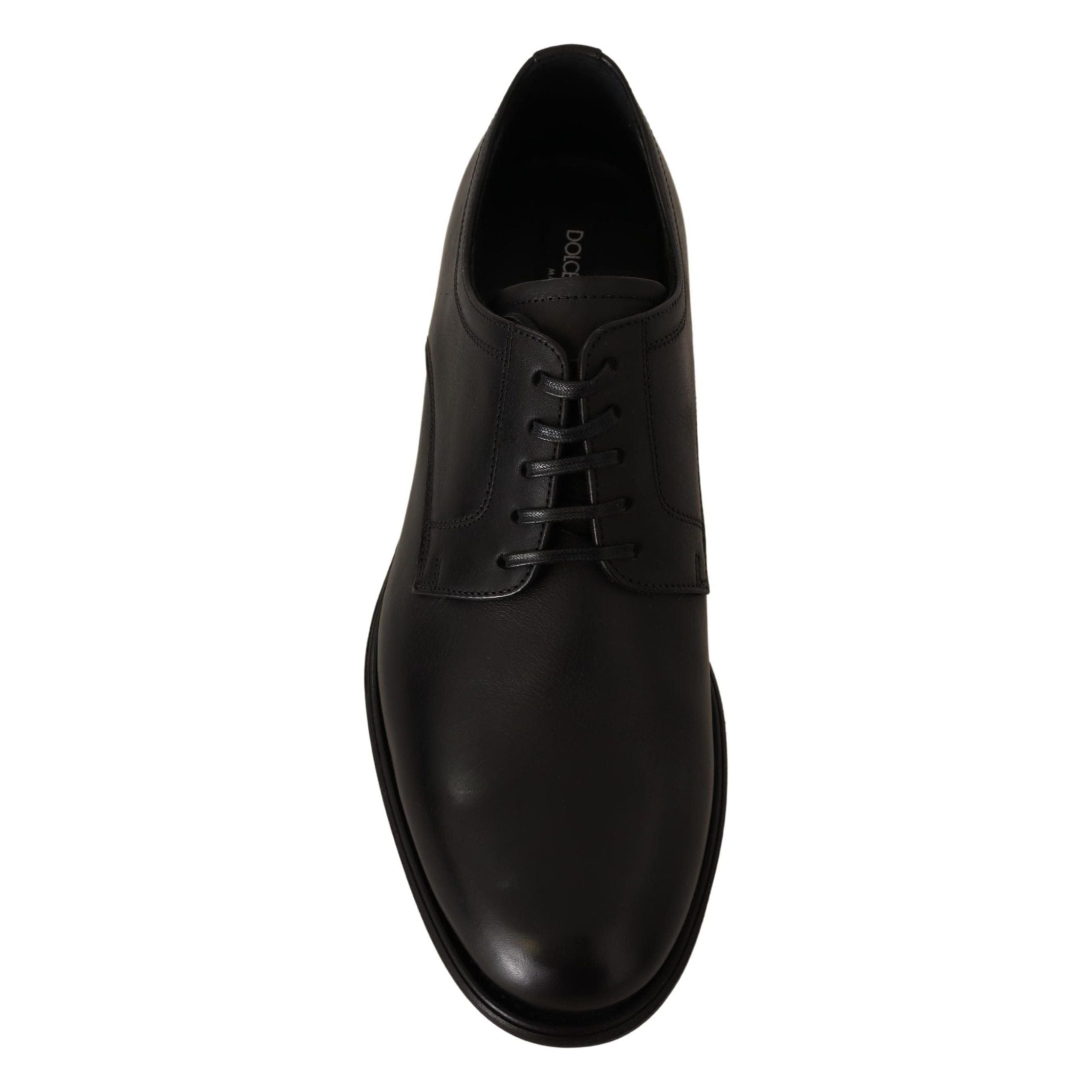 Dolce & Gabbana Black Leather Derby Formal Shoes for Sophistication