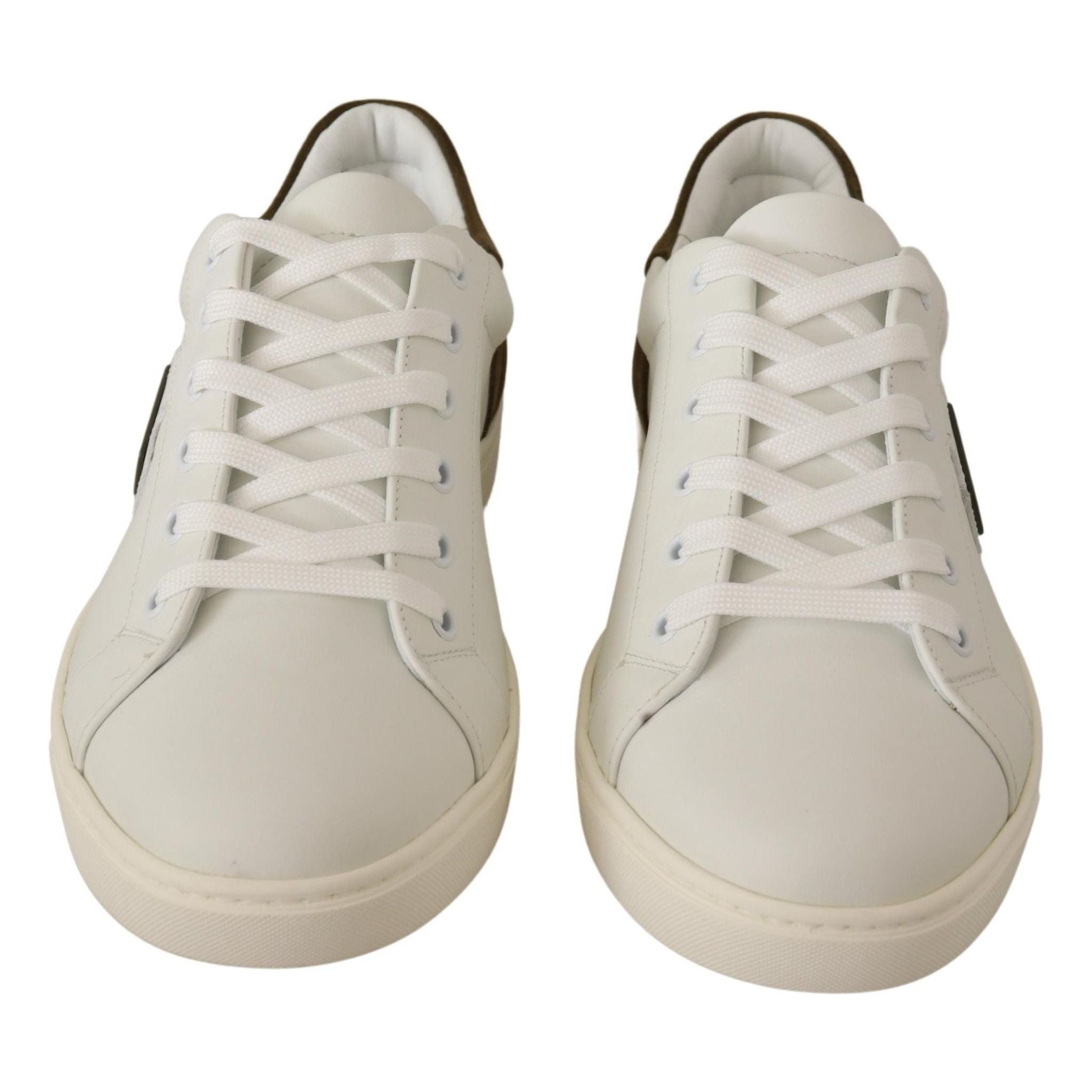 Dolce & Gabbana Chic White Leather Sneakers