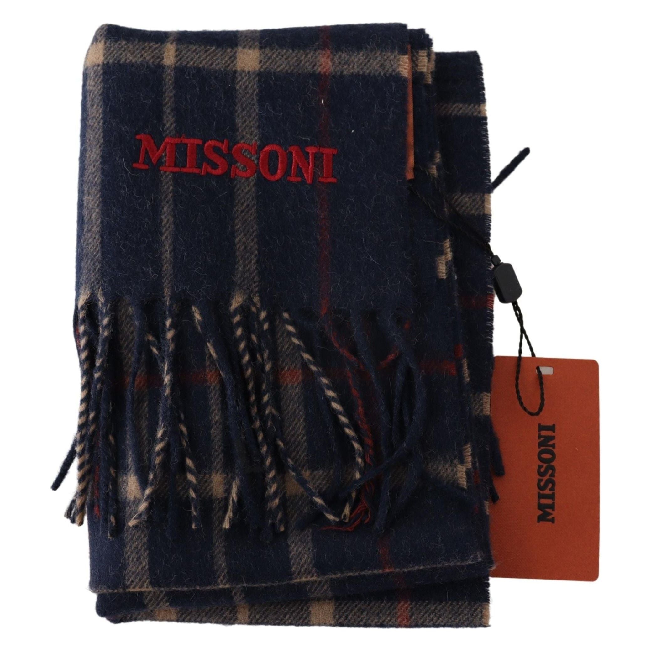 Missoni Chic Unisex Camel Hair Designer Scarf - Luxury Accessory