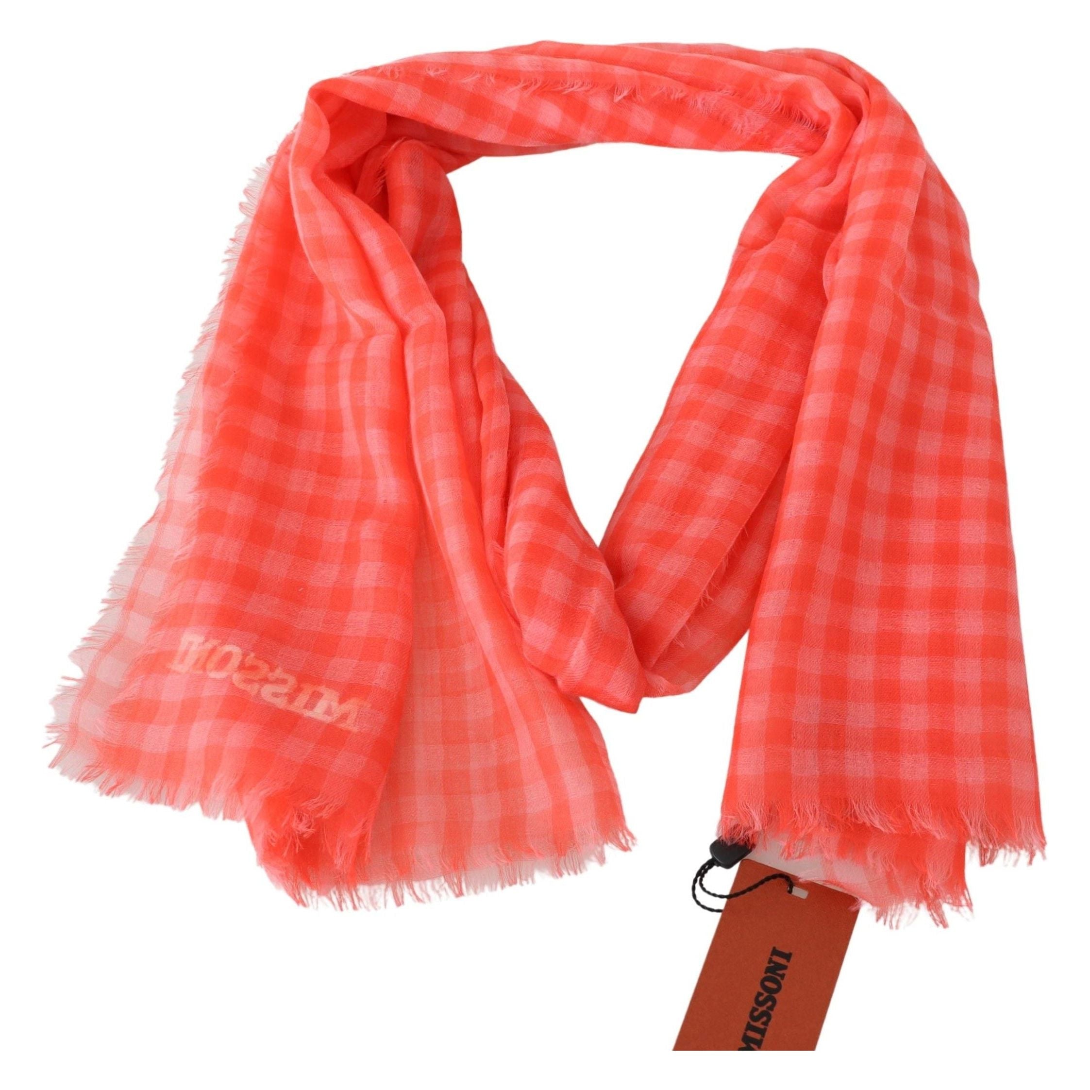 Missoni Multi-Colored Luxurious Cashmere Checkered Scarf