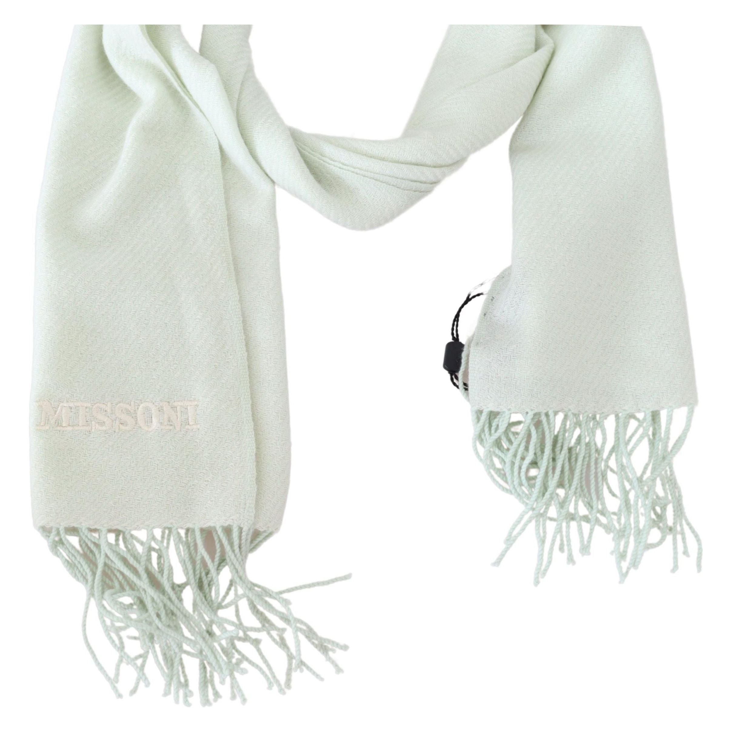 Missoni White Cashmere Scarf for Timeless Luxury