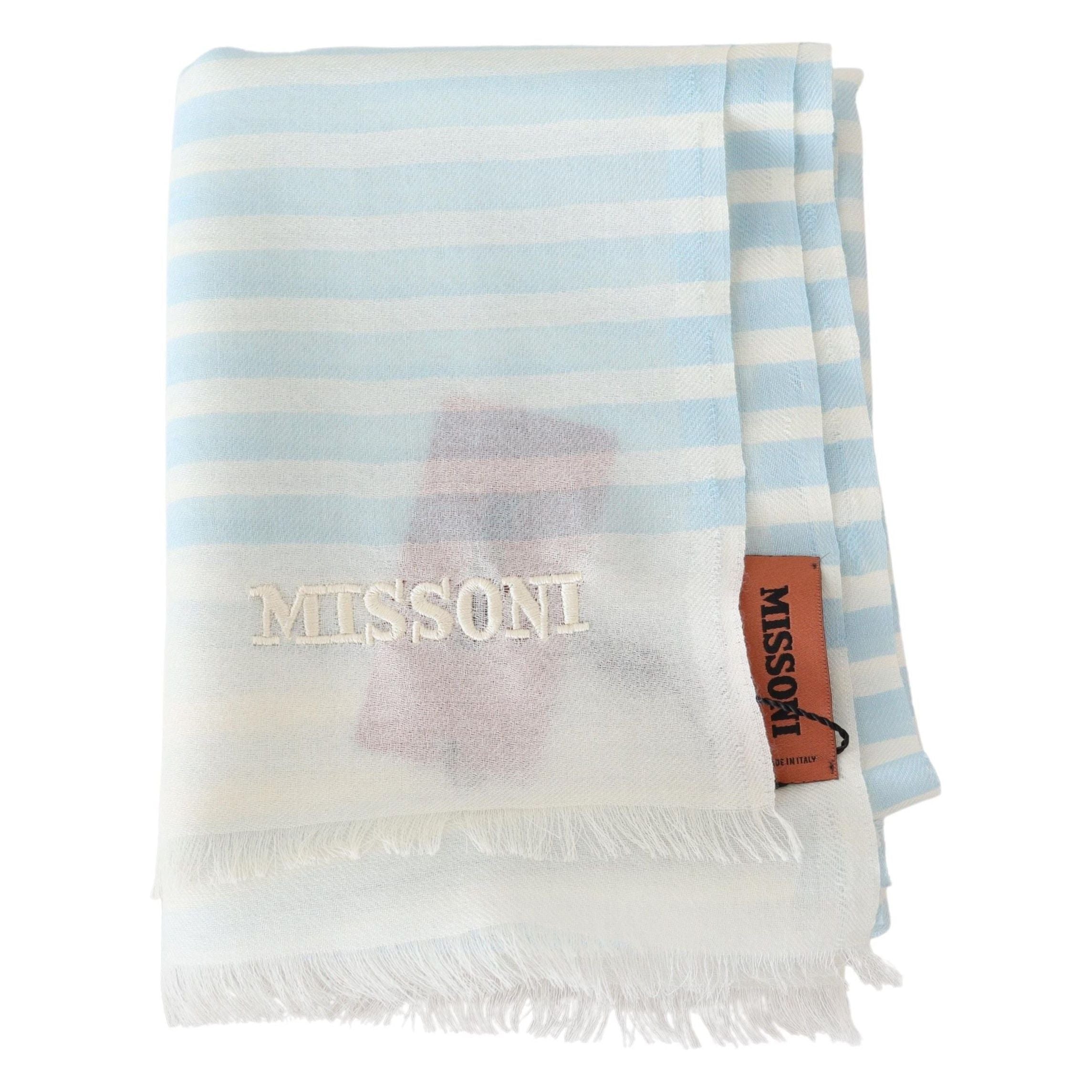 Missoni Multicolor Cashmere Scarf with Linear Design Luxury
