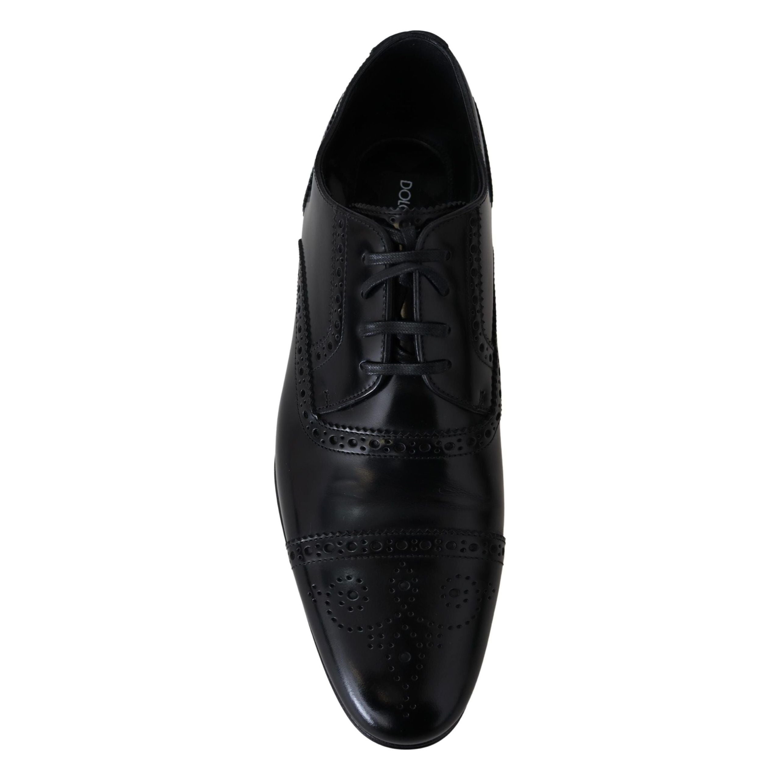 Dolce & Gabbana Black Leather Formal Derby Shoes
