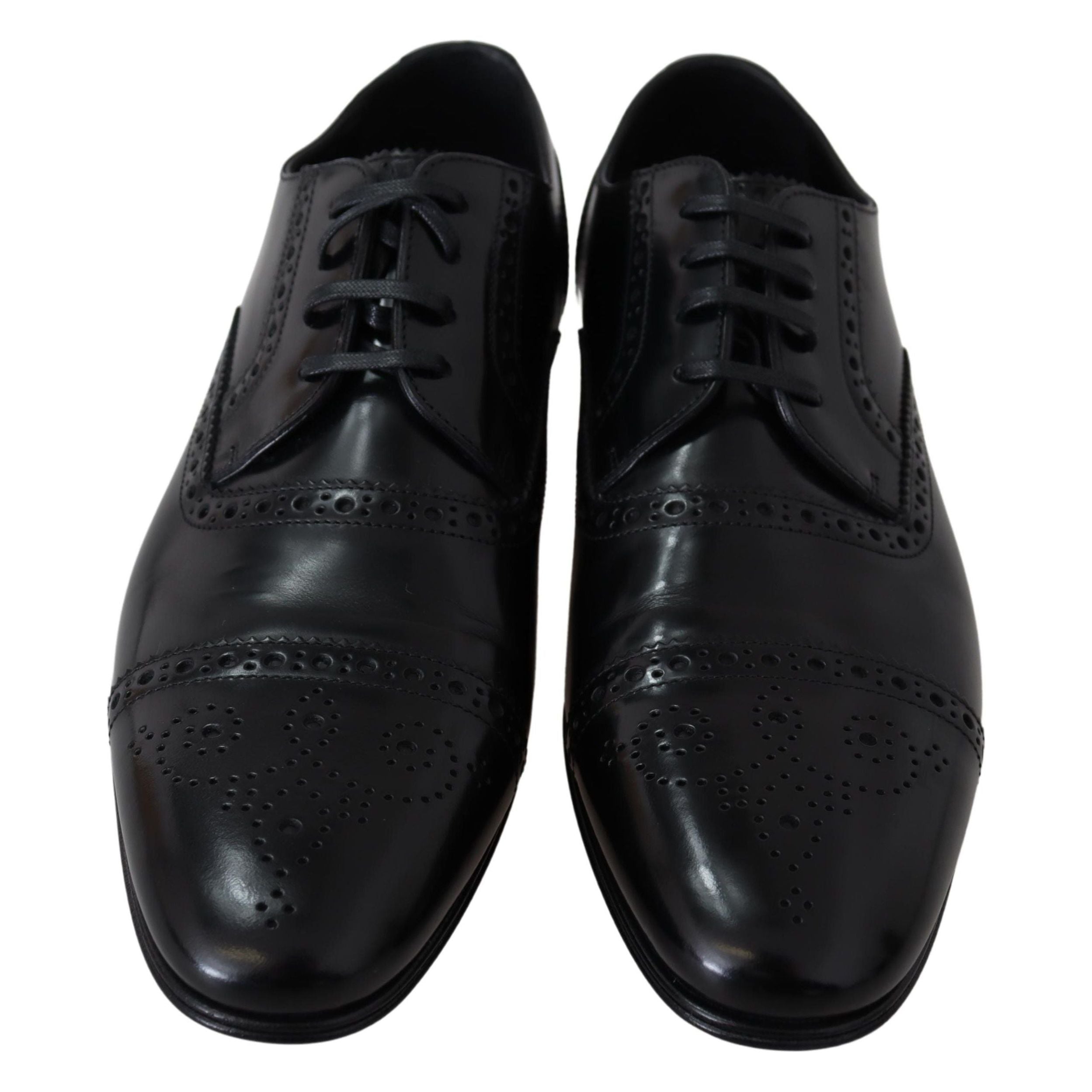 Dolce & Gabbana Black Leather Formal Derby Shoes