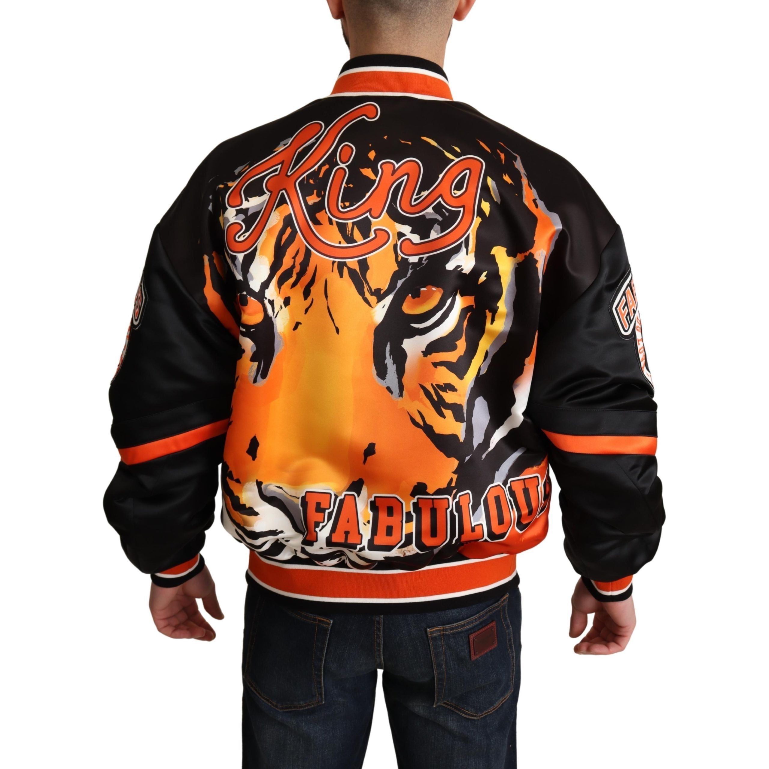 Dolce & Gabbana White Satin Bomber Jacket
