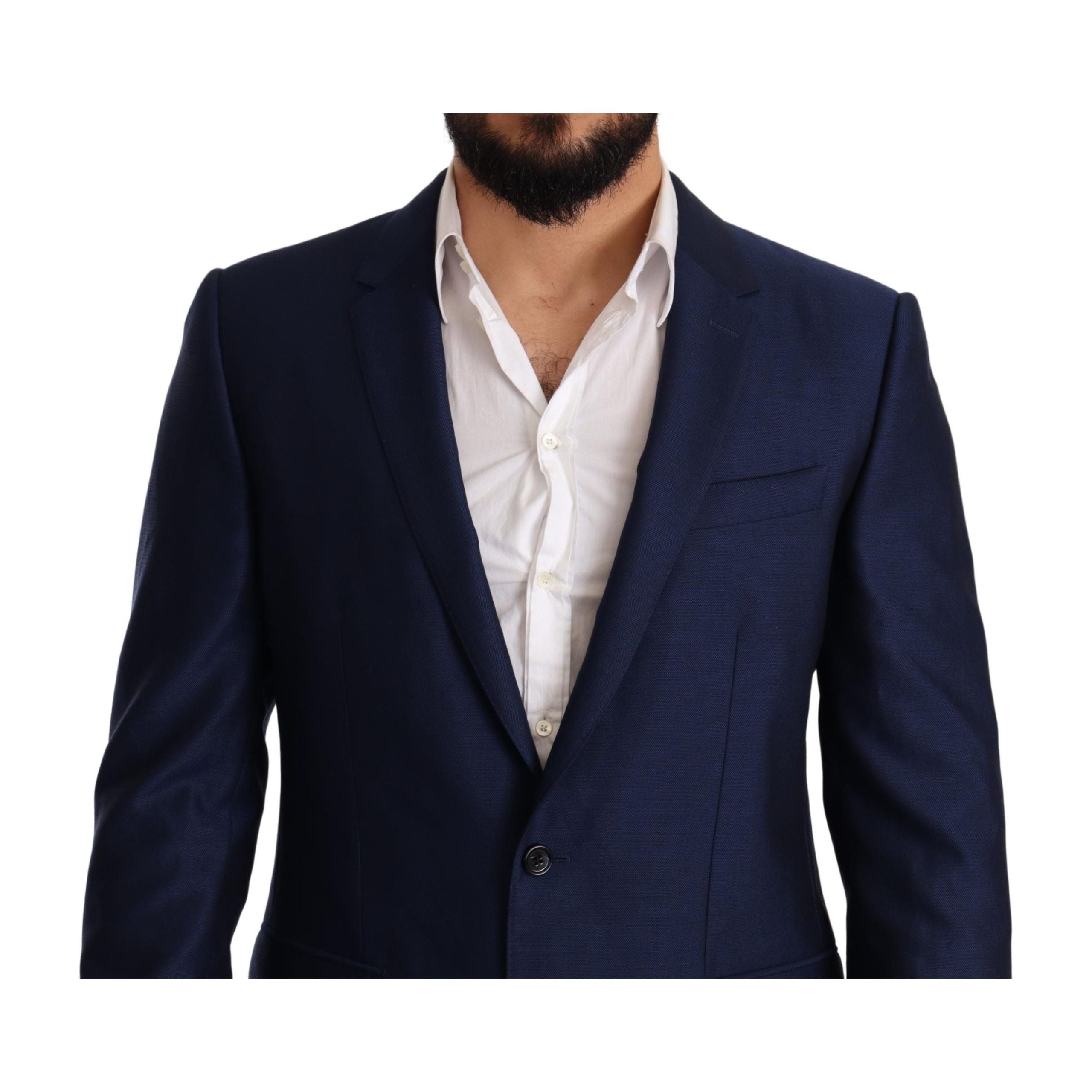Dolce & Gabbana Blue Virgin Wool Martini Blazer