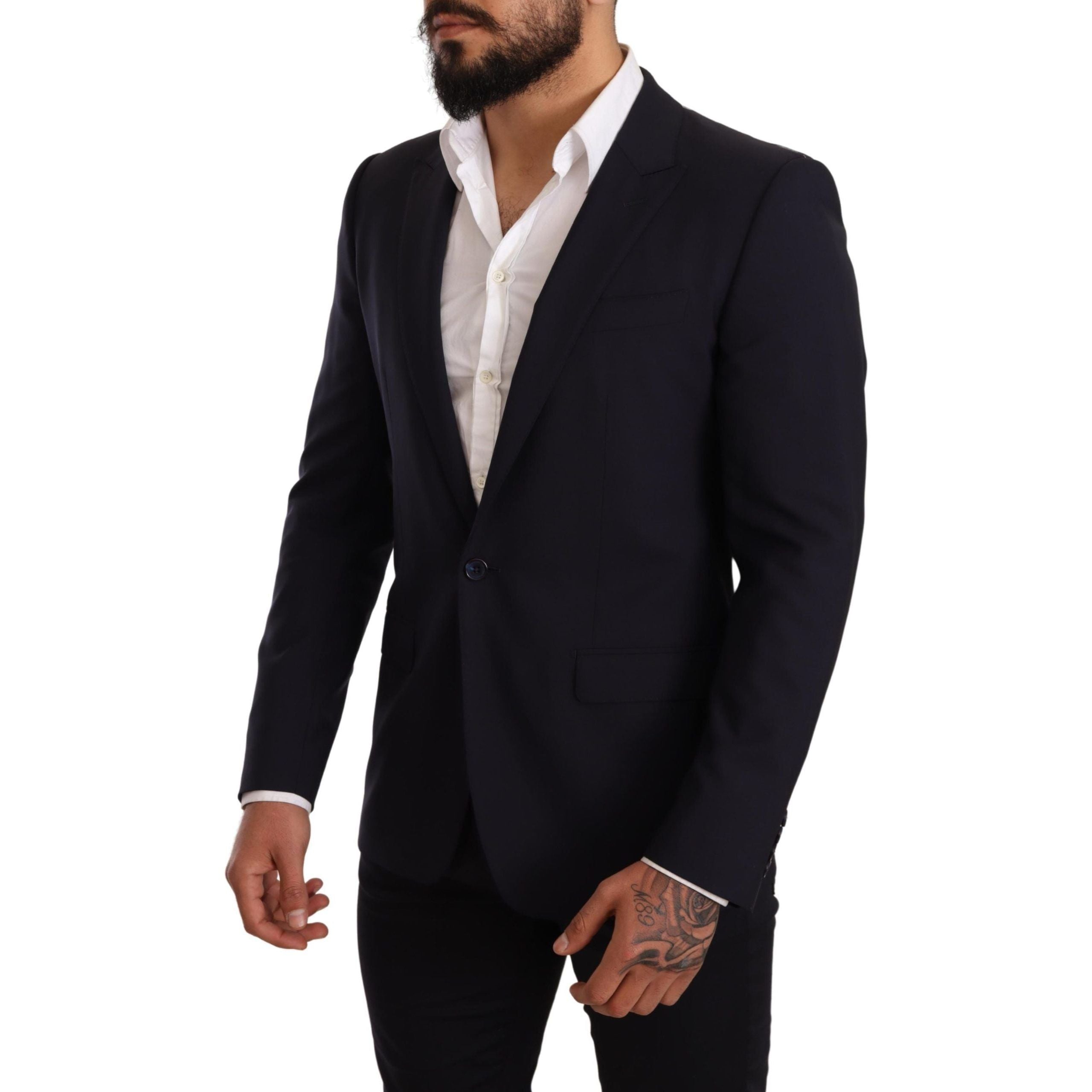 Dolce & Gabbana Navy Virgin Wool Martini Blazer