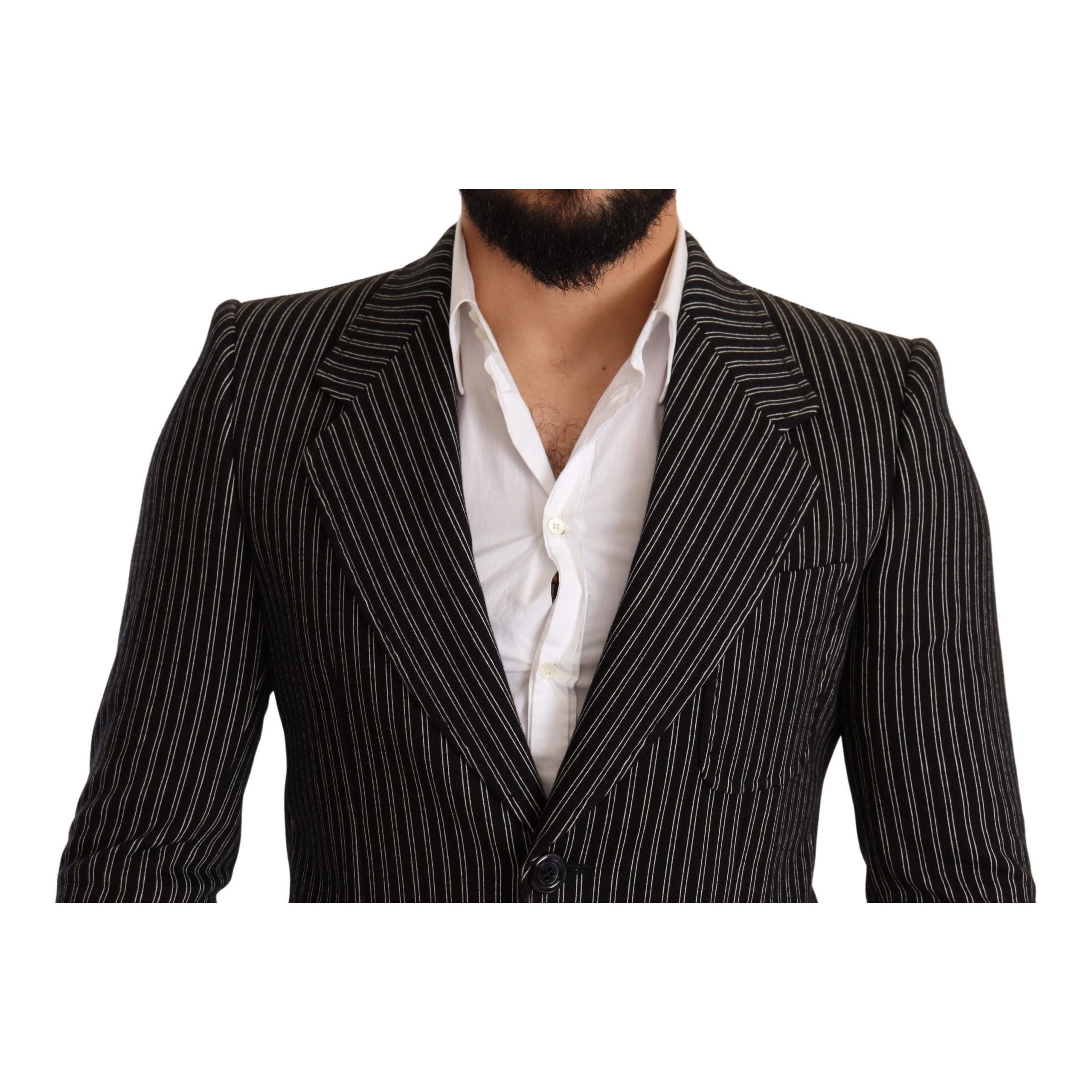 Dolce & Gabbana Black Virgin Wool Blazer