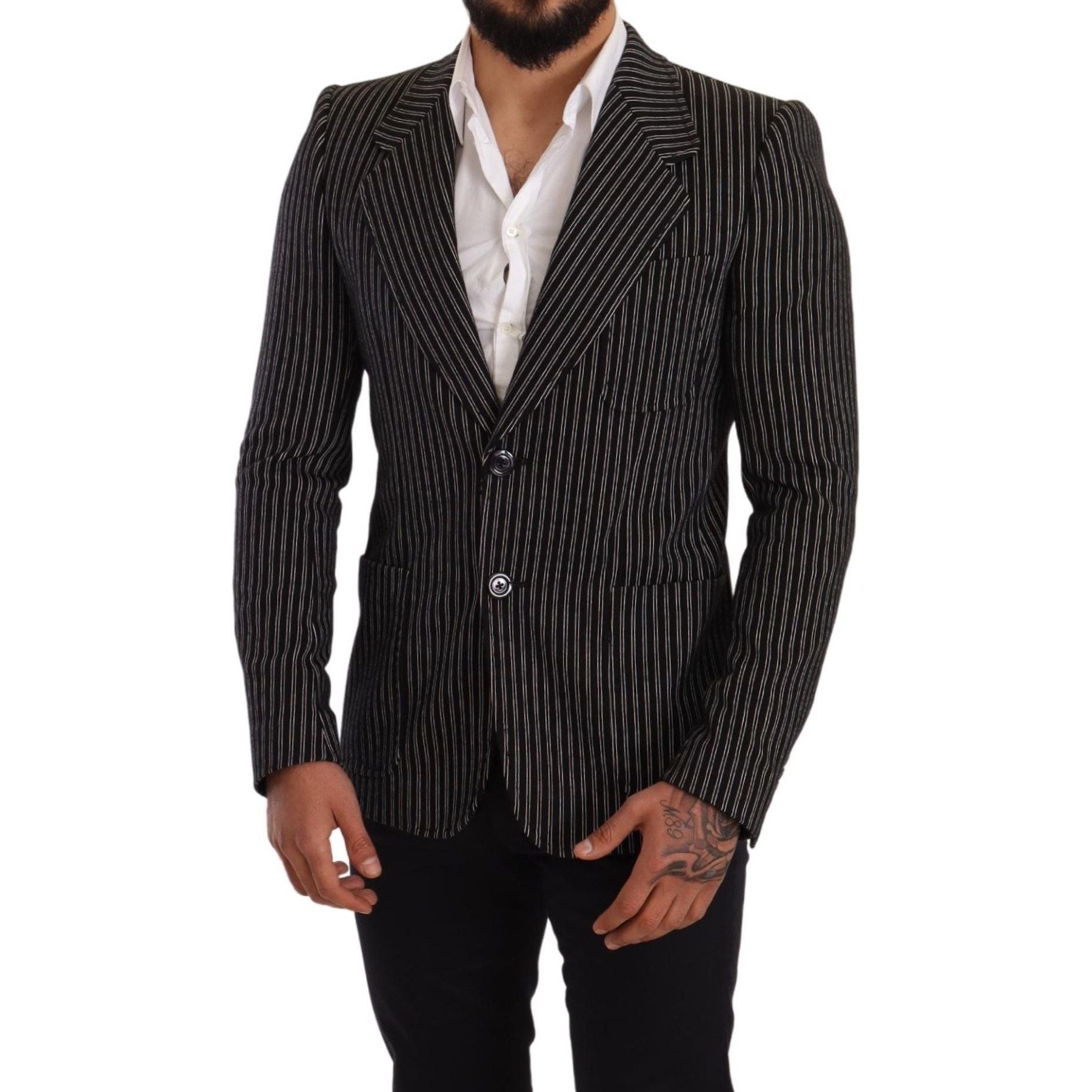 Dolce & Gabbana Black Virgin Wool Blazer