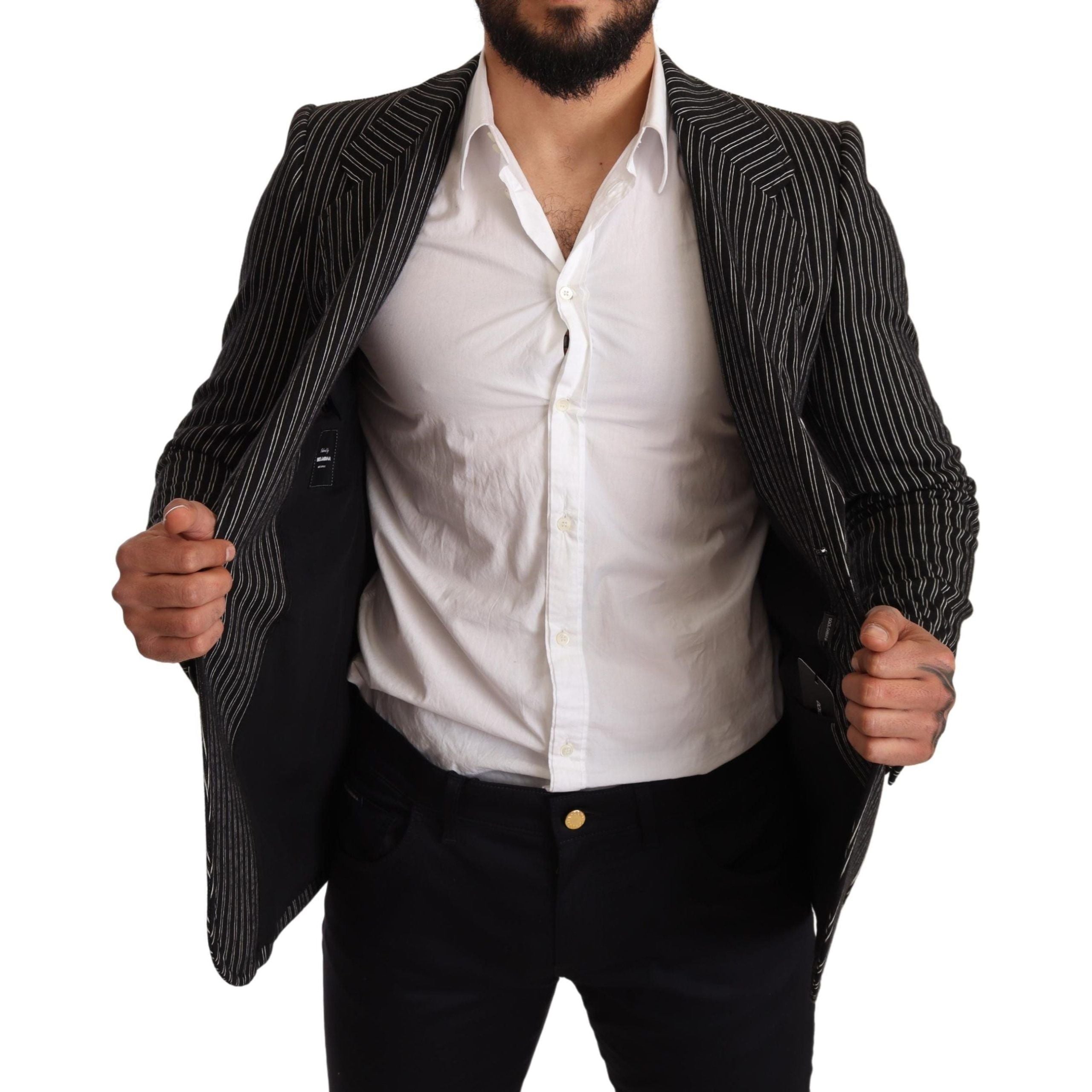 Dolce & Gabbana Black Virgin Wool Blazer