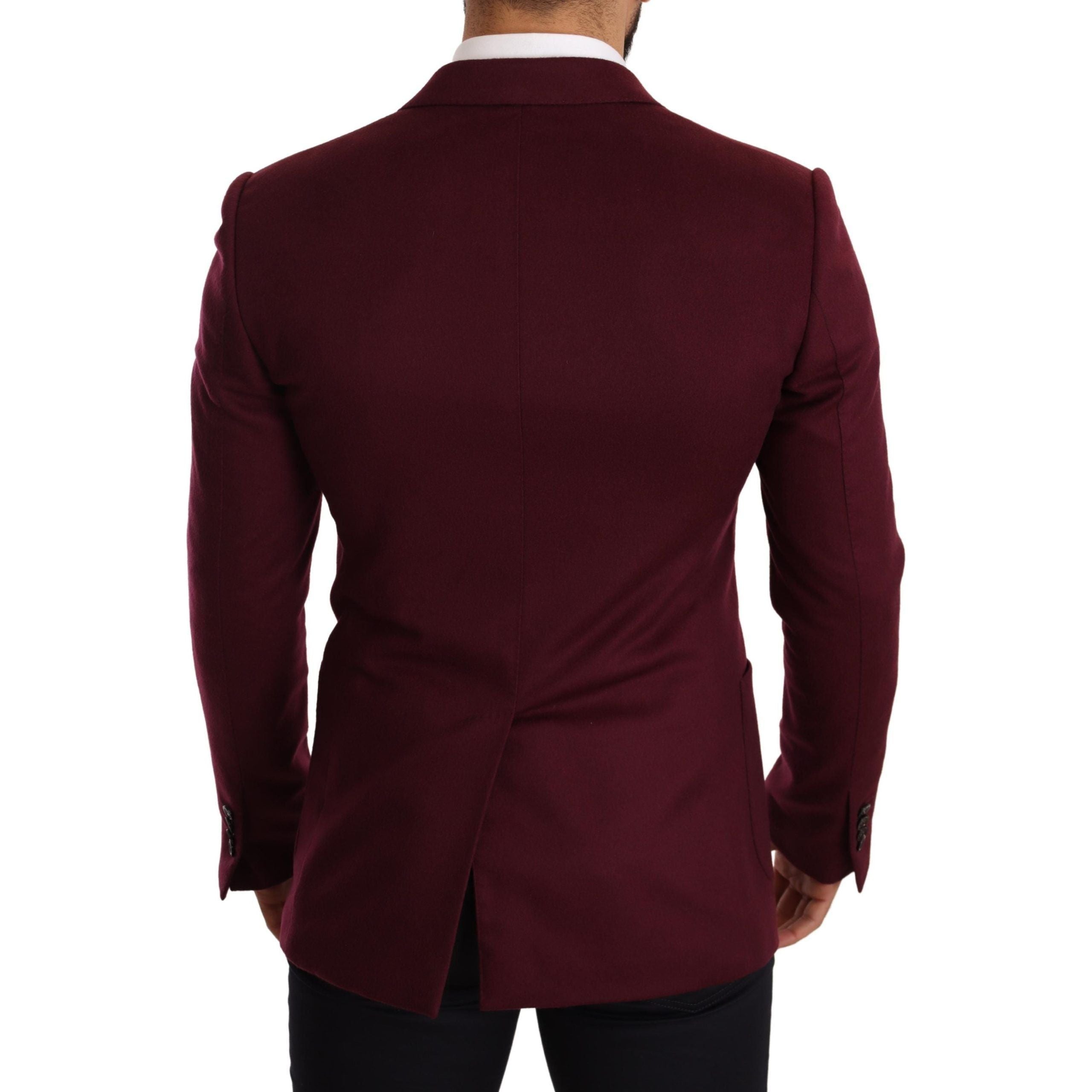 Dolce & Gabbana Maroon Cashmere Blazer