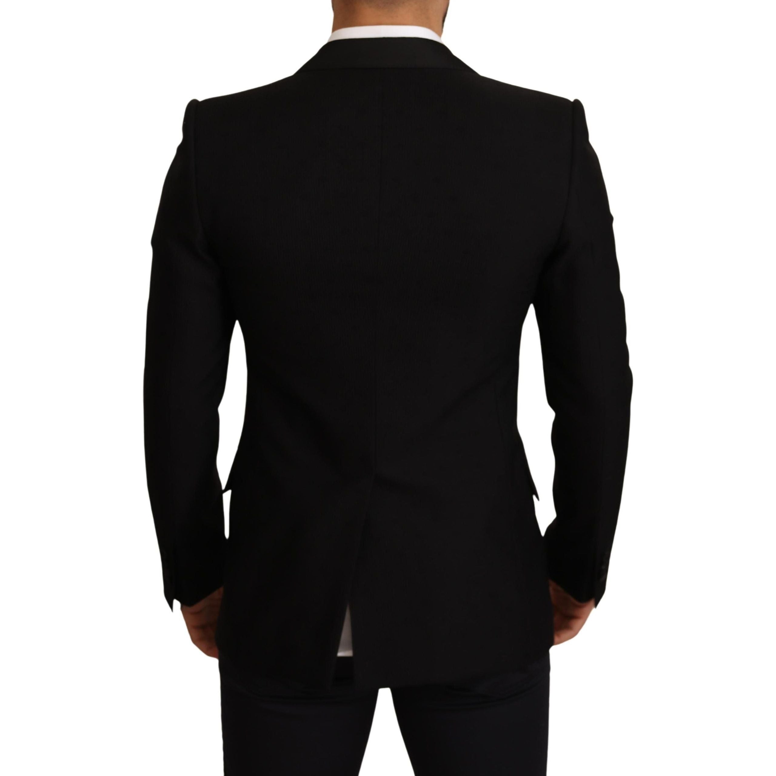 Dolce & Gabbana Black Wool Blend Blazer Jacket