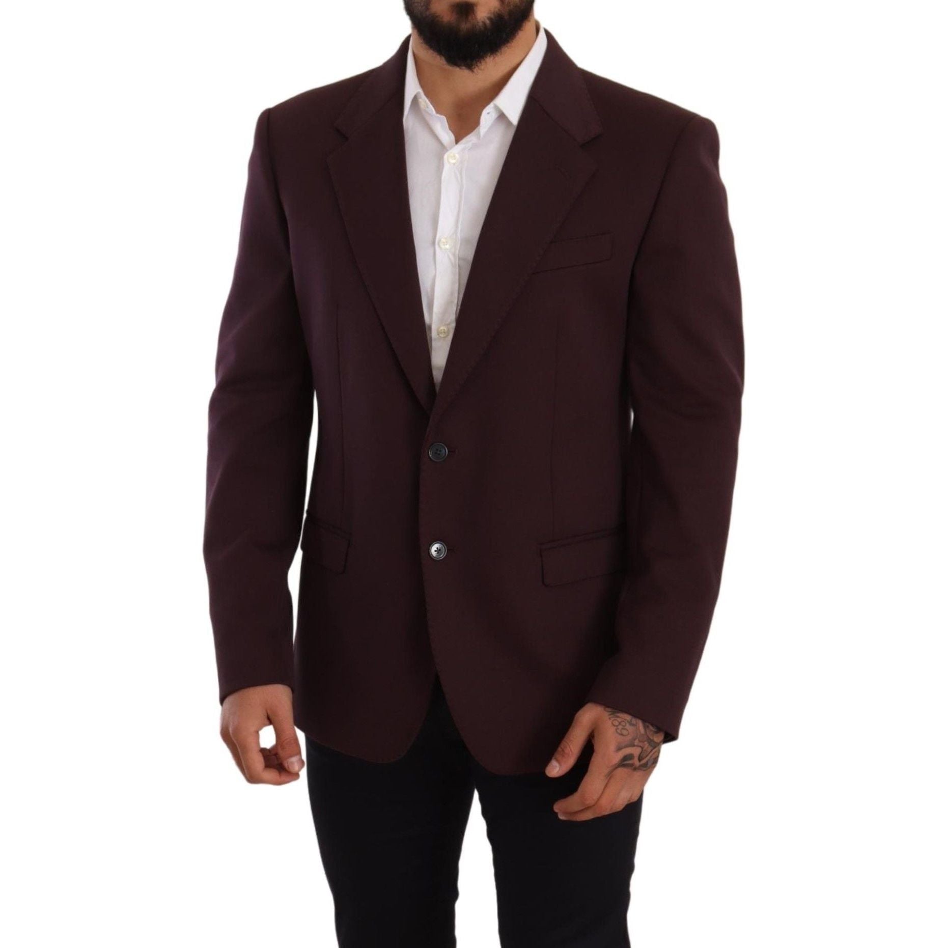 Dolce & Gabbana Indigo Cotton Slim Fit Blazer
