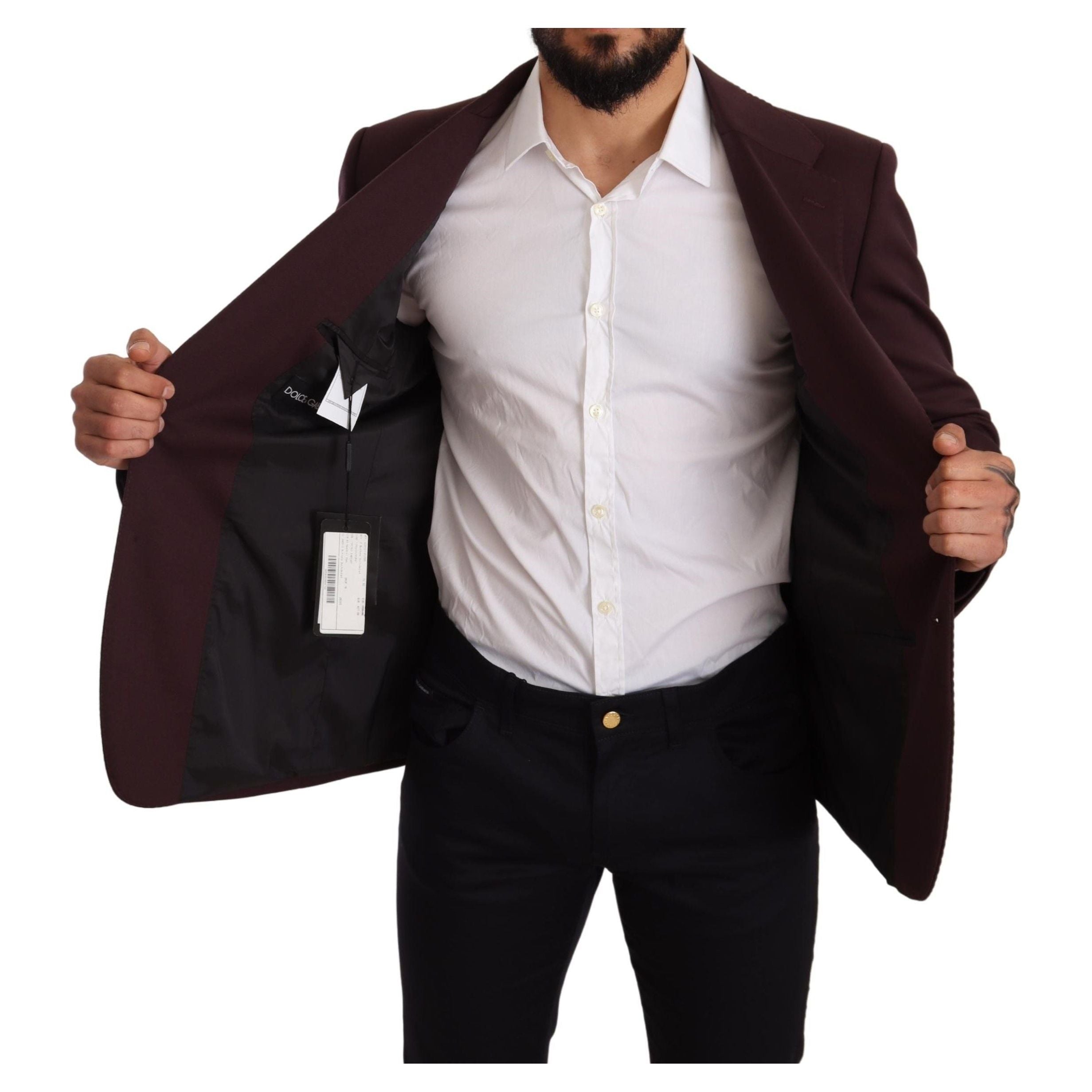 Dolce & Gabbana Indigo Cotton Slim Fit Blazer