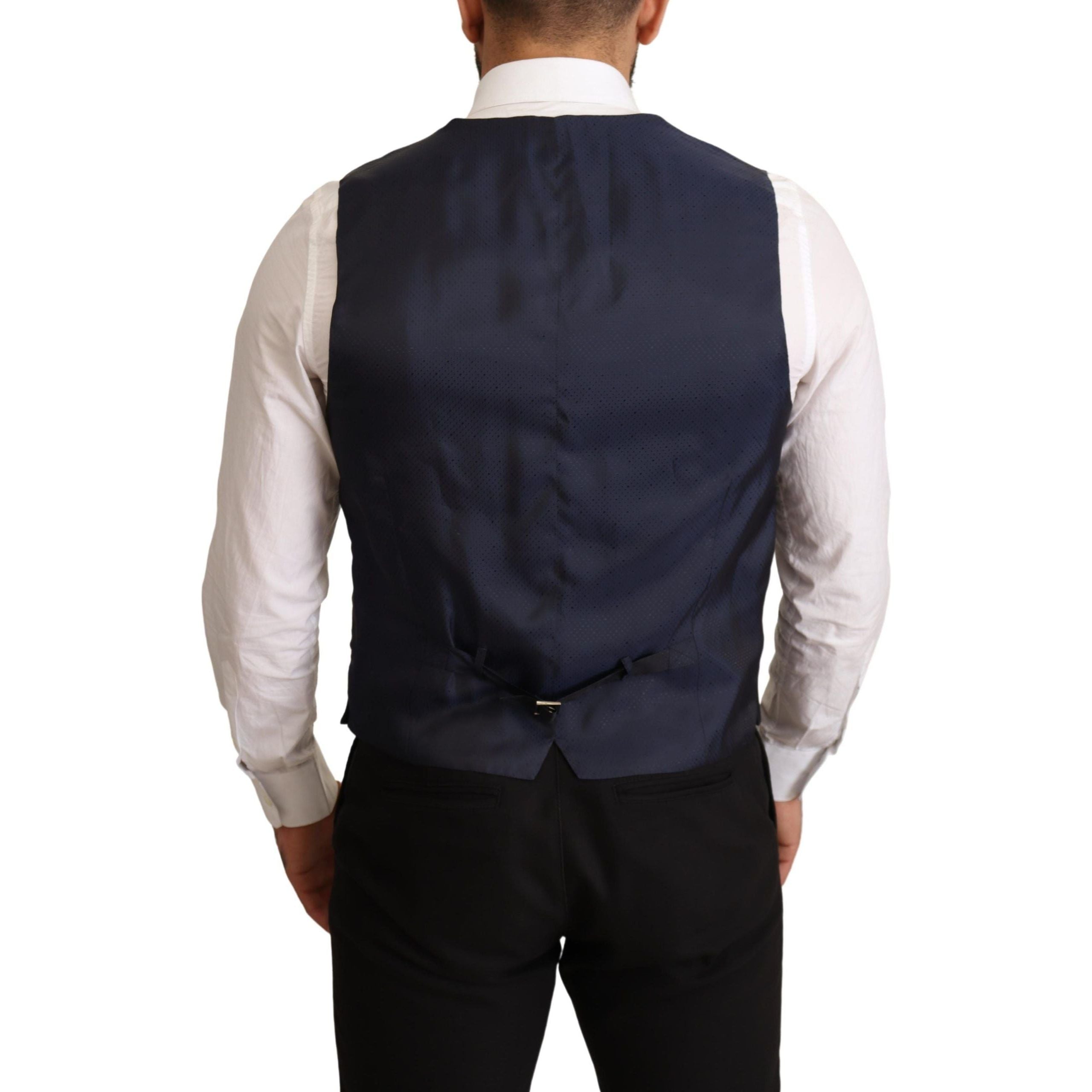 Dolce & Gabbana Dark Blue Wool Blend Martini Suit