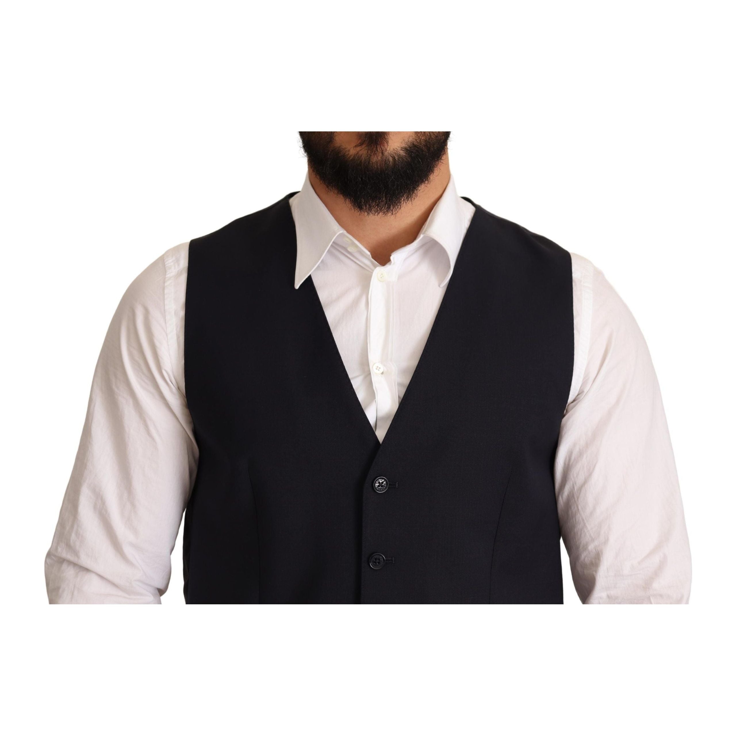 Dolce & Gabbana Dark Blue Wool Blend Martini Suit