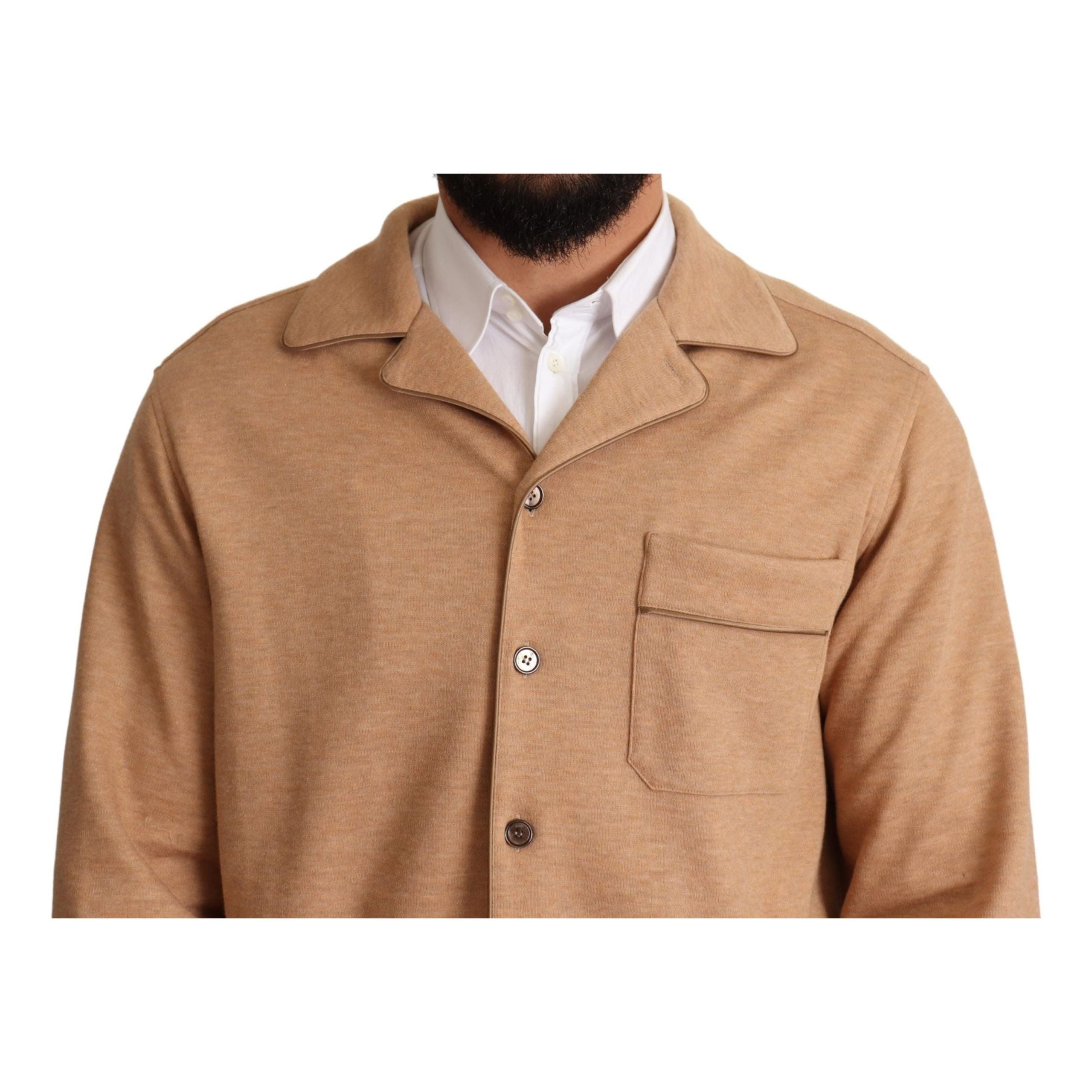 Dolce & Gabbana Light Blue Cotton Jacket for Sophisticated Style