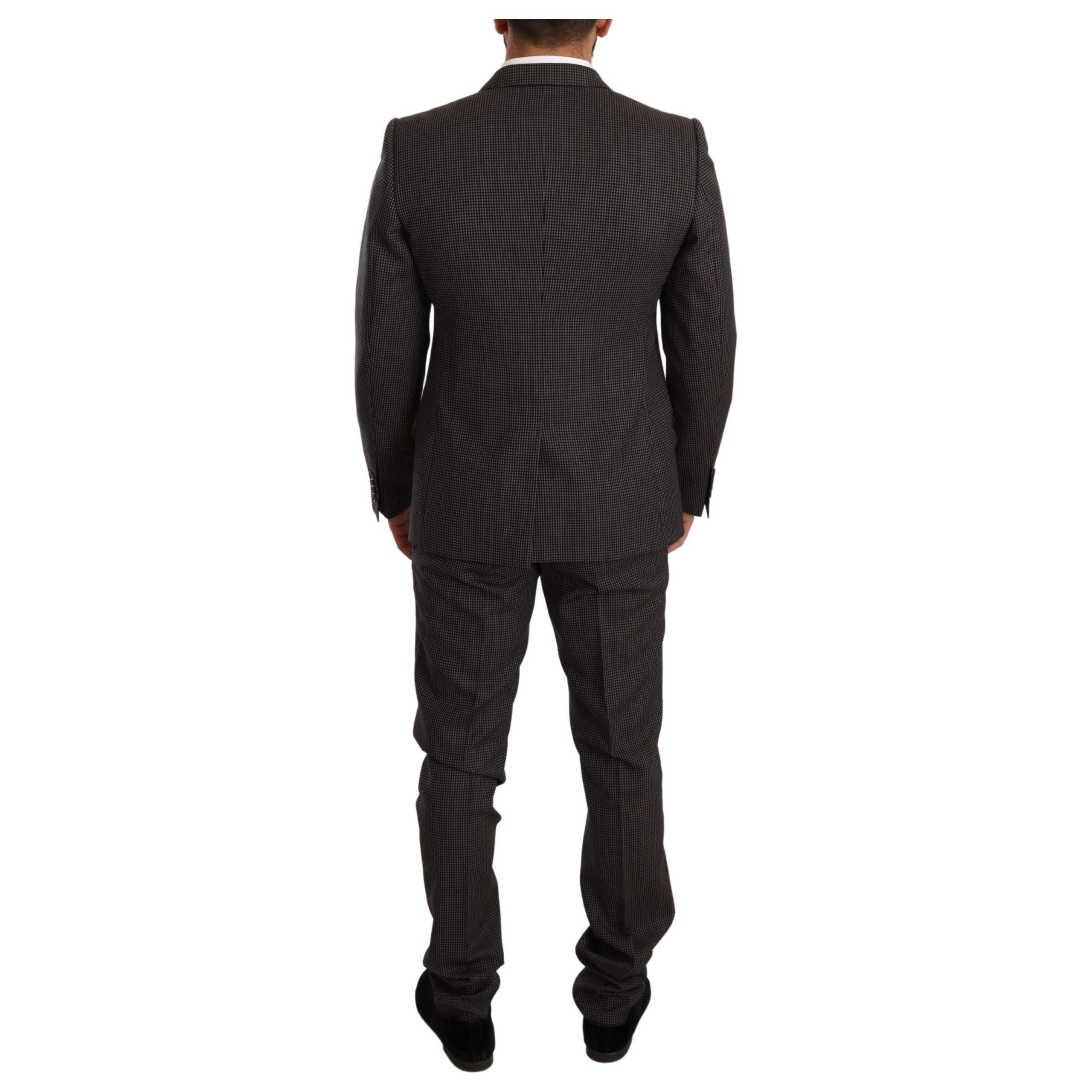 Dolce & Gabbana Gray Woolen Suit Set