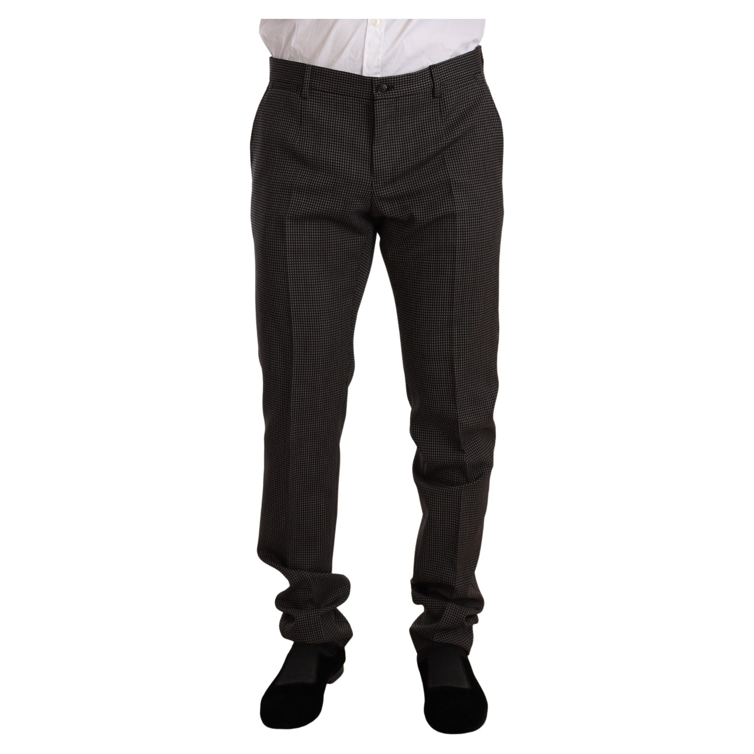 Dolce & Gabbana Gray Woolen Suit Set