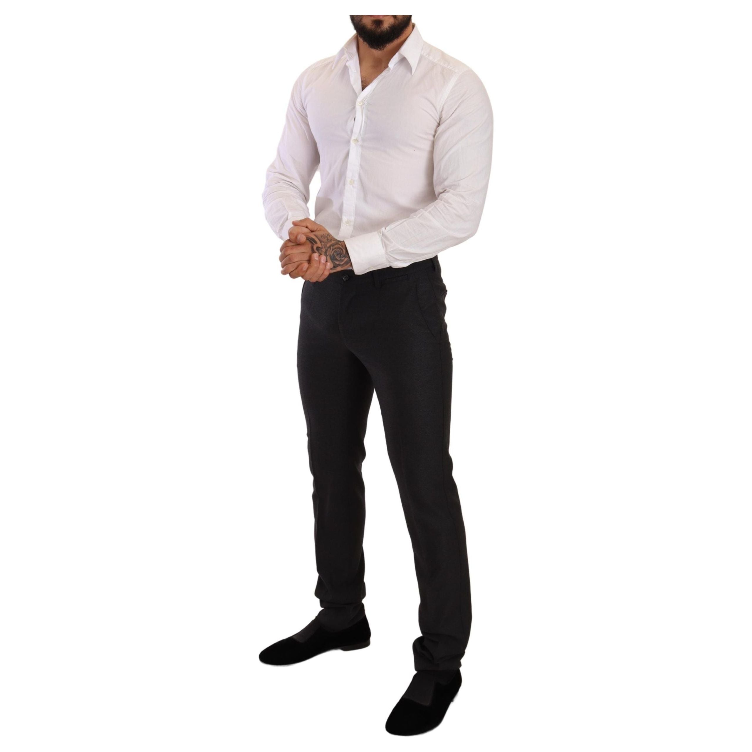 Dolce & Gabbana Elegant Gray Wool Suit Collection
