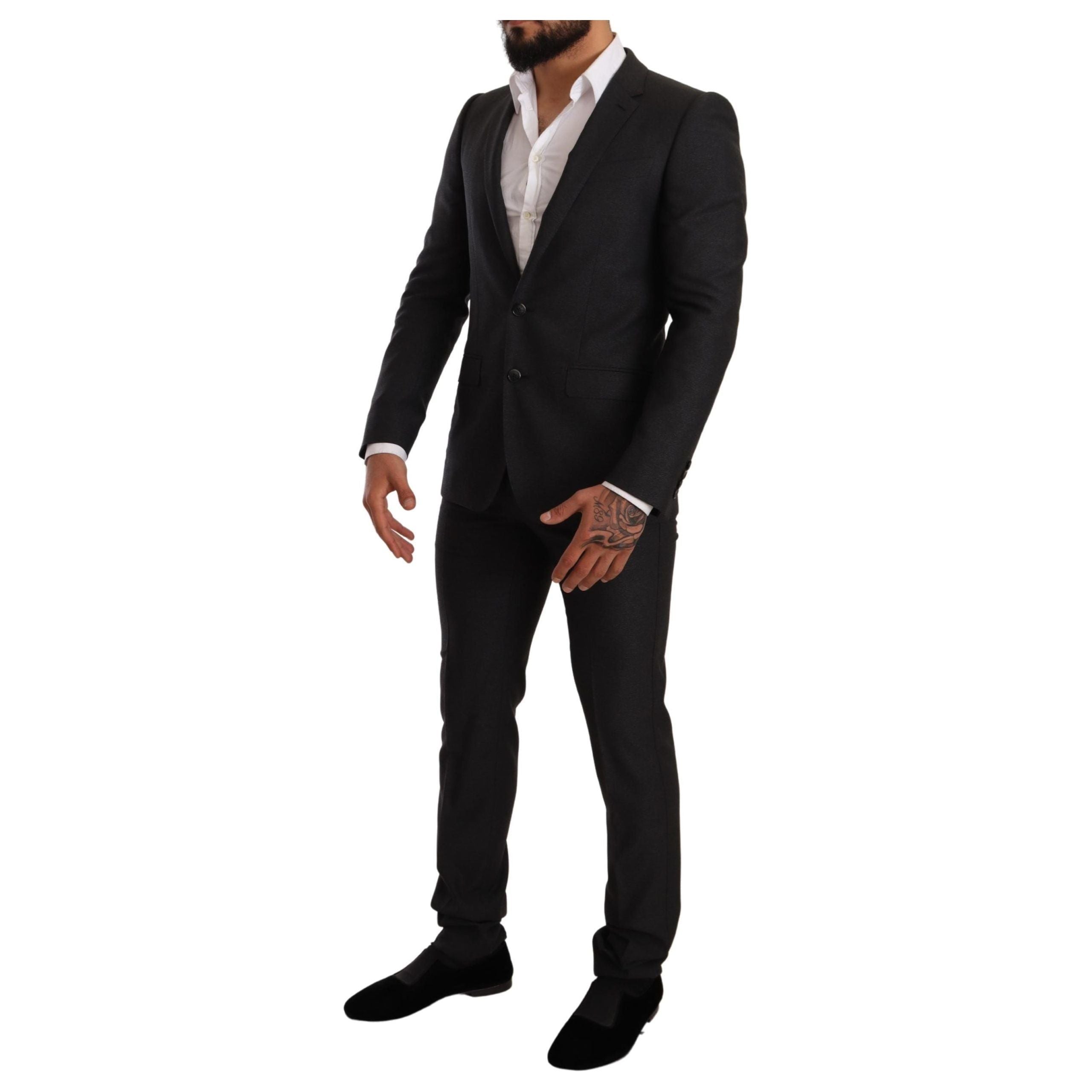 Dolce & Gabbana Elegant Gray Wool Suit Collection