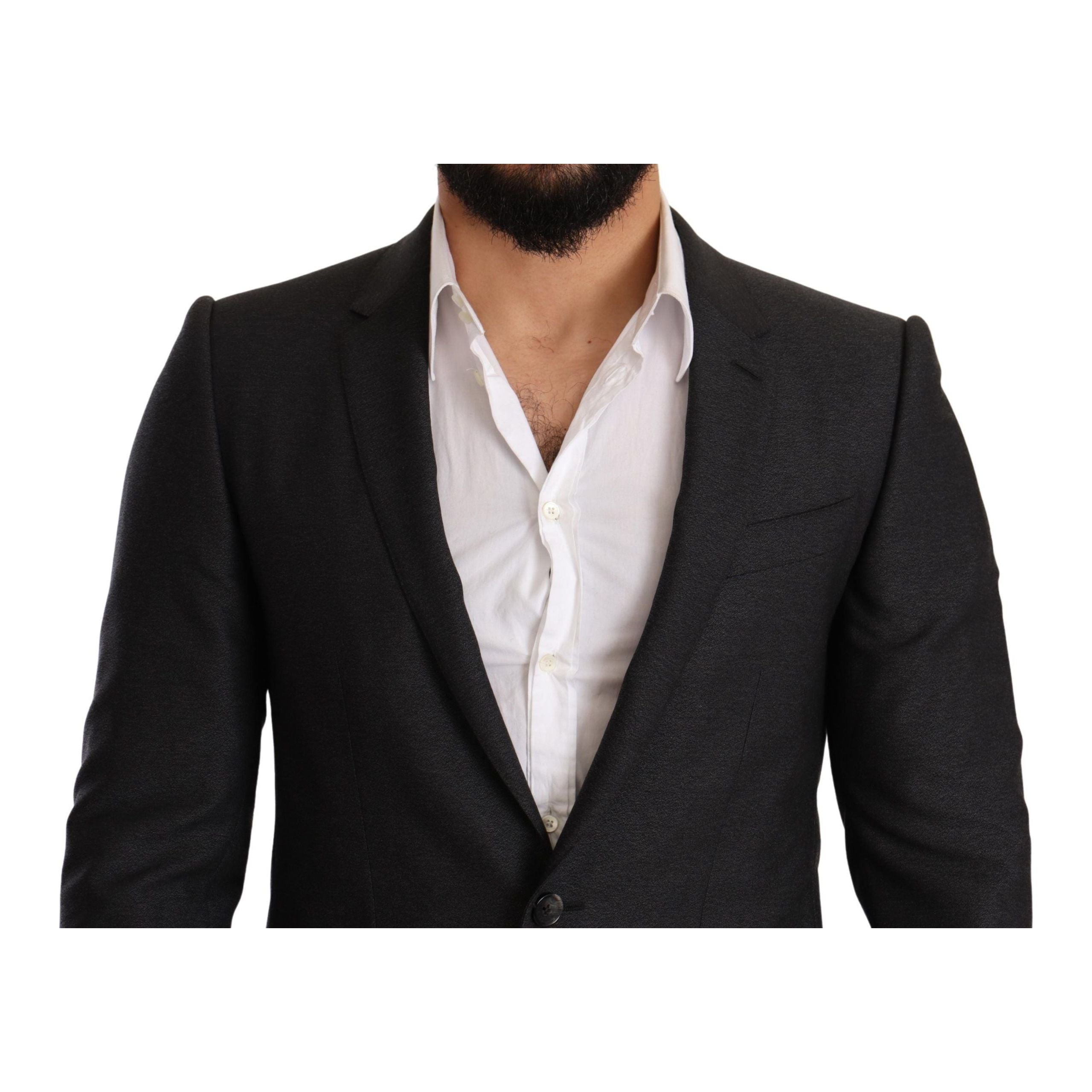 Dolce & Gabbana Elegant Gray Wool Suit Collection