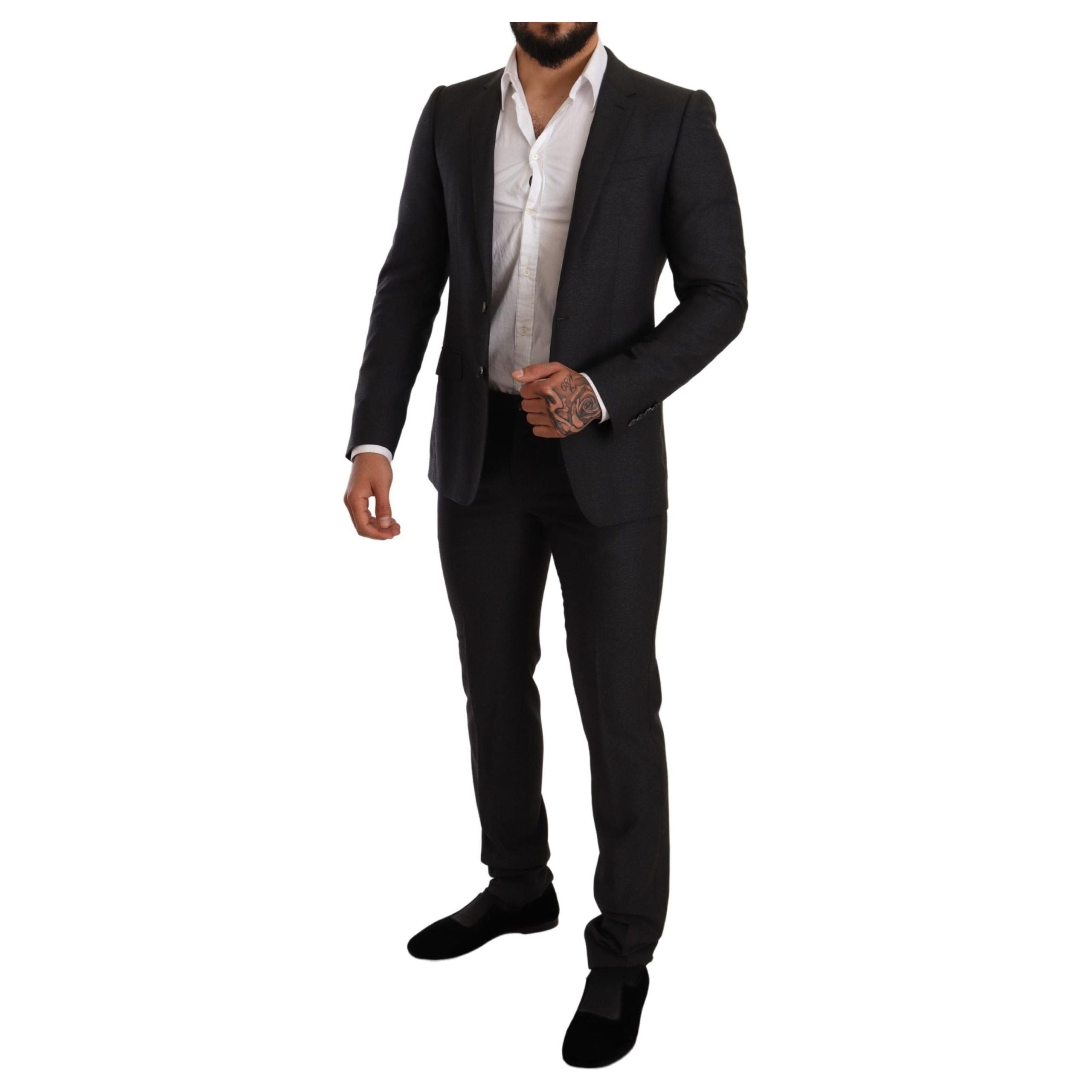 Dolce & Gabbana Elegant Gray Wool Suit Collection